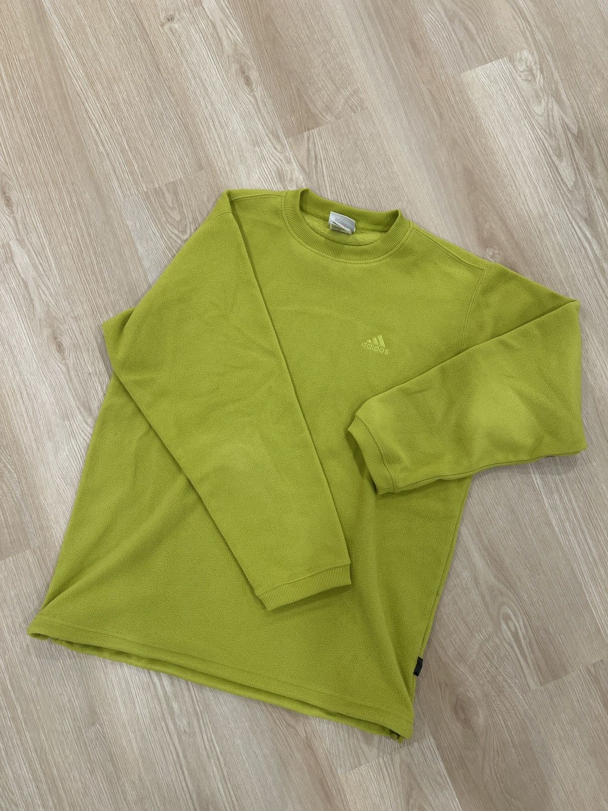 Adidas Early 2000s Adidas Green Fleece Sweater Size US XL / EU 56 / 4 - 1 Thumbnail