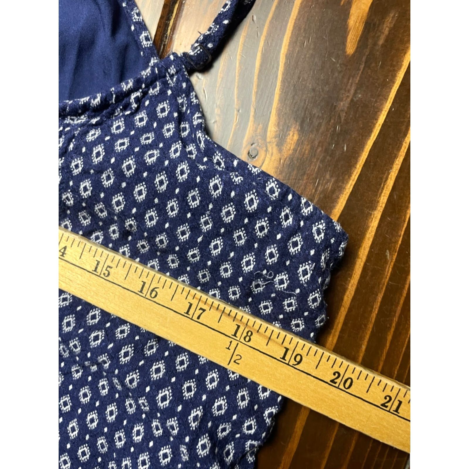 Vintage Time And Tru Shirt Women Large Blue White Sleeveless Halter Tunic Size L / US 10 / IT 46 - 4 Thumbnail