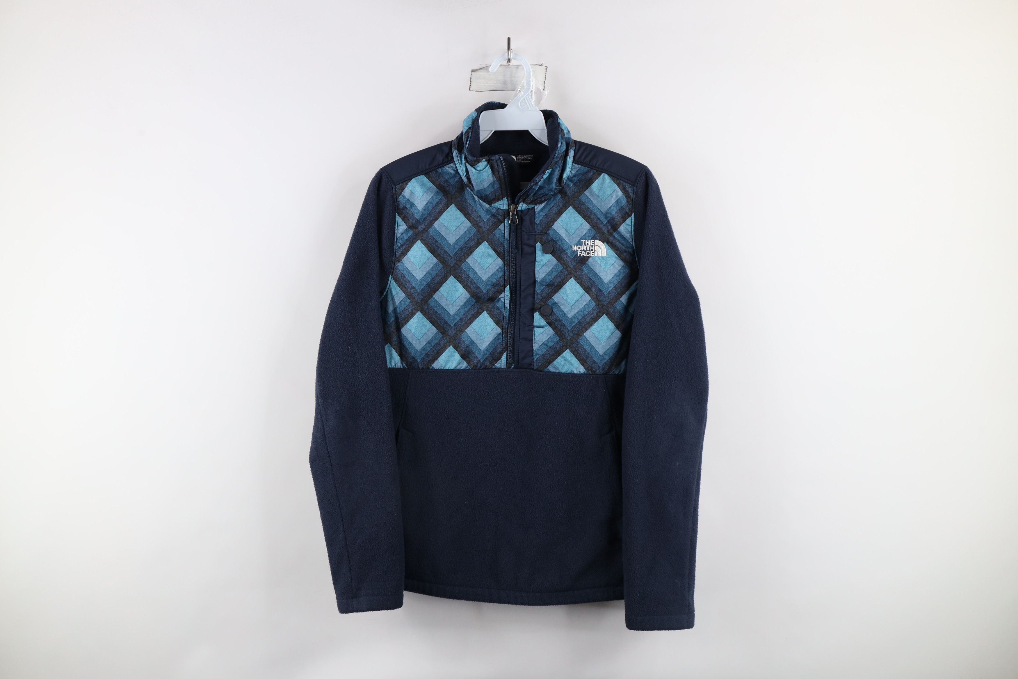 The North Face × Vintage The North Face SpelL Out Geometric Half Zip Fleece Jacket Size S / US 4 / IT 40 - 1 Thumbnail