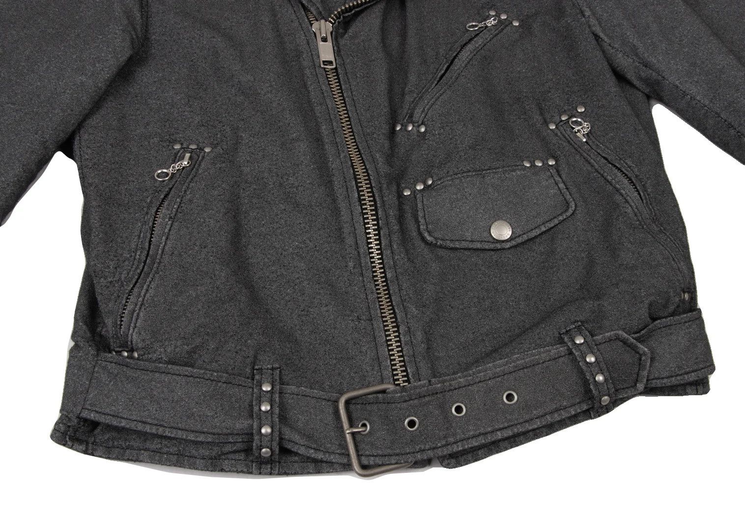 Jean Paul Gaultier Gray Suede Cotton Rider Jacket Size 48 Size US M / EU 48-50 / 2 - 10 Thumbnail
