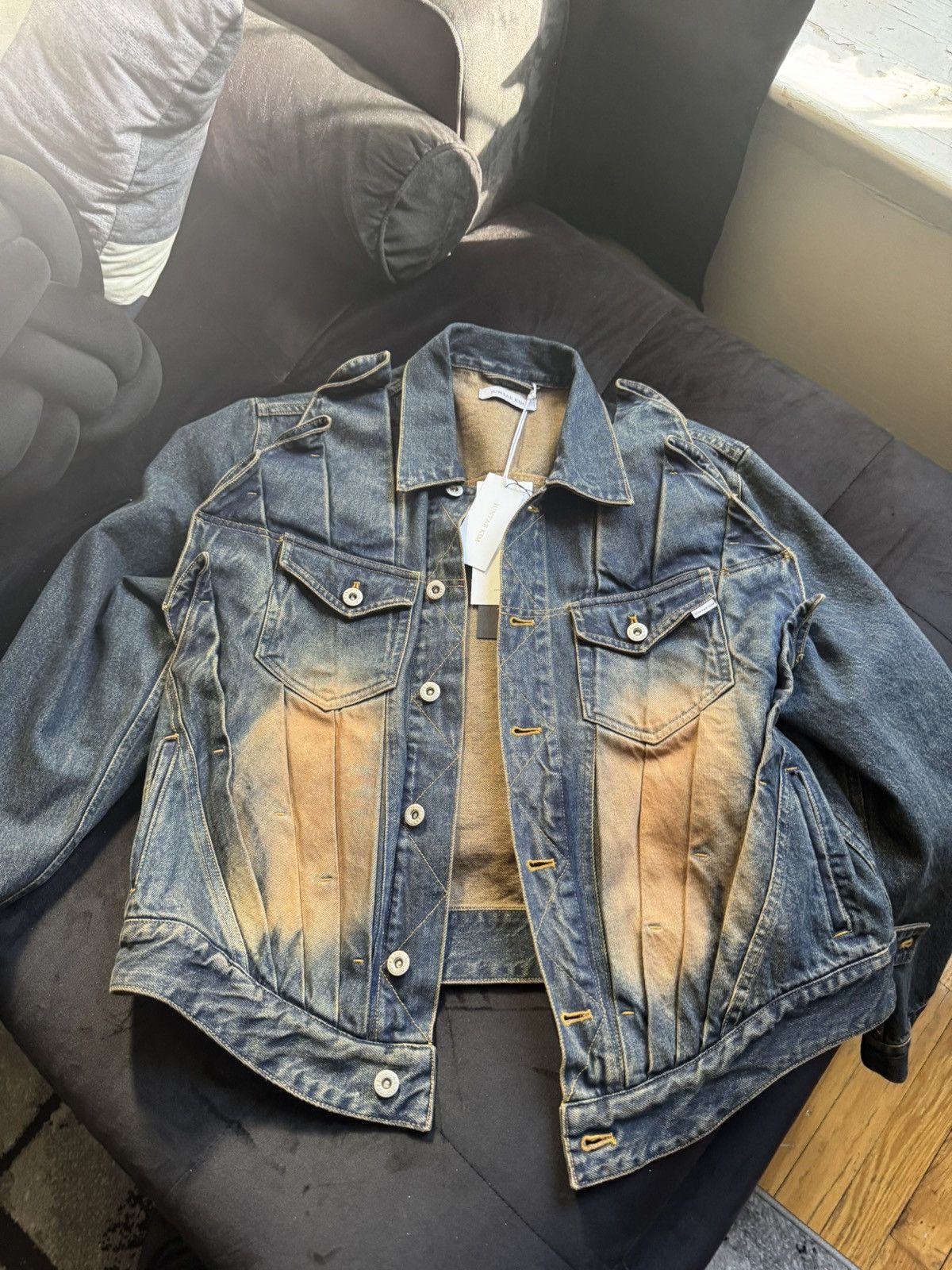 Juntae Kim Juntae Kim gathered denim jacket Size US S / EU 44-46 / 1 - 4 Thumbnail