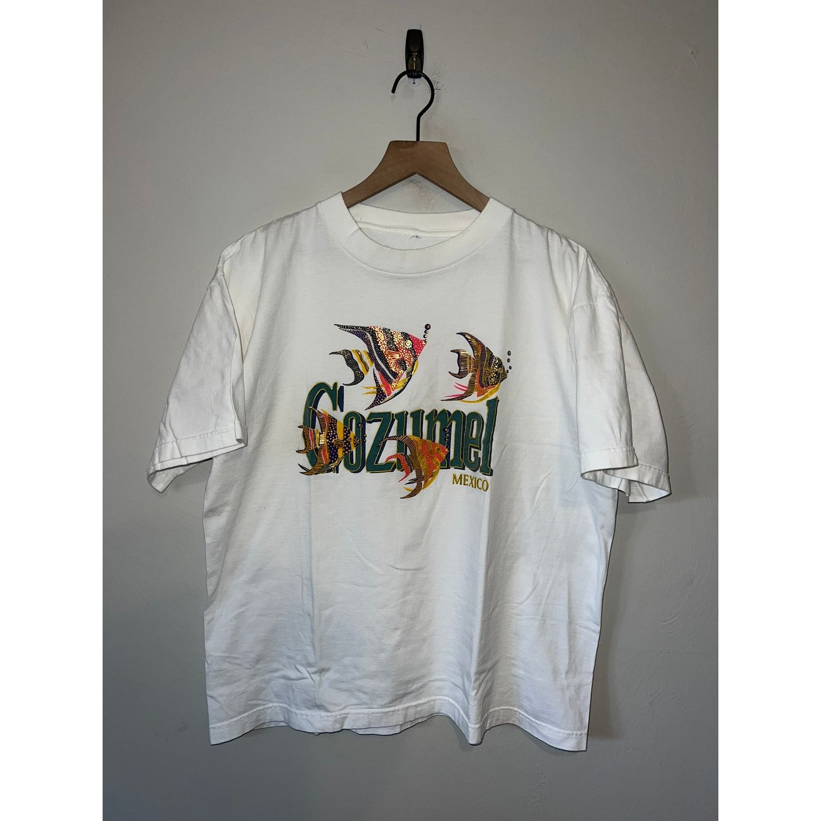 Vintage 90s Vintage Cozumel mexico Tropical Fish Fishes Shirt XL Size US XL / EU 56 / 4 - 1 Thumbnail