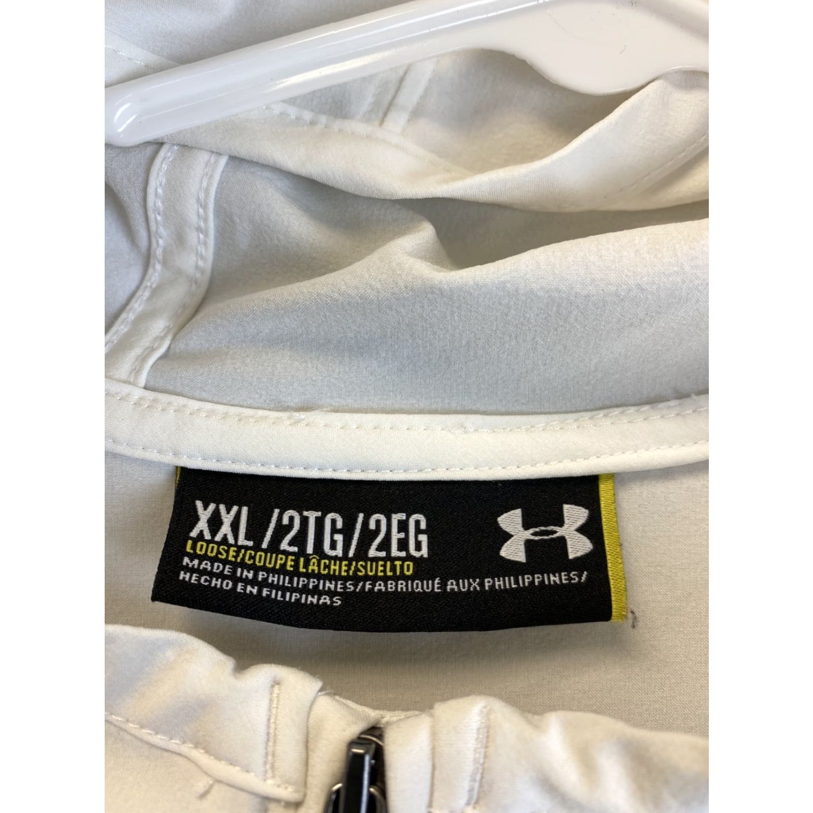Under Armour Under Armour Zip Hooded Pullover Windbreaker Mens XXL White Softshell /92-17 Size US XXL / EU 58 / 5 - 7 Thumbnail