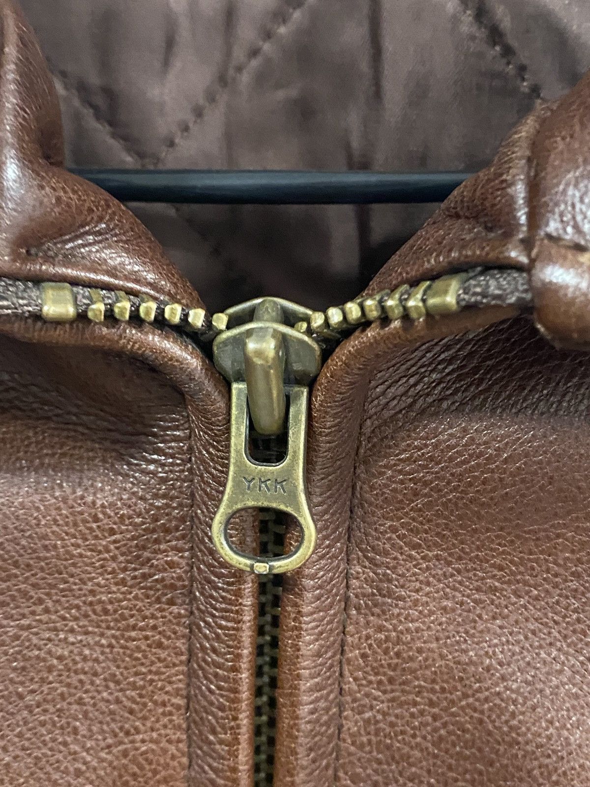 J.Crew J.Crew Brown Thik Leather Jacket Size: M Green Label Size US M / EU 48-50 / 2 - 4 Thumbnail