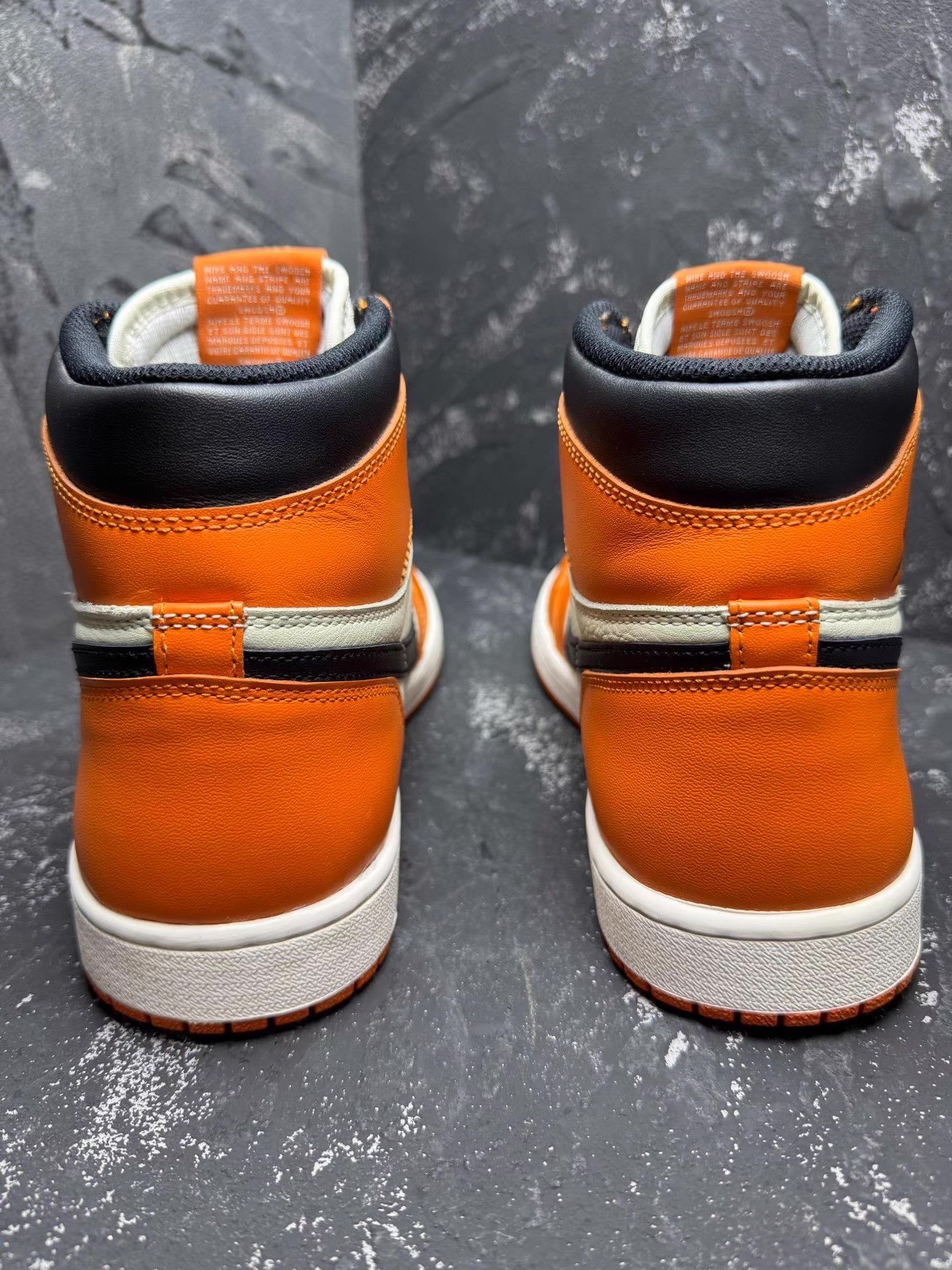 Nike Air Jordan 1 White Shattered Backboard White Orange Q10 Size US 10 / EU 43 - 7 Thumbnail