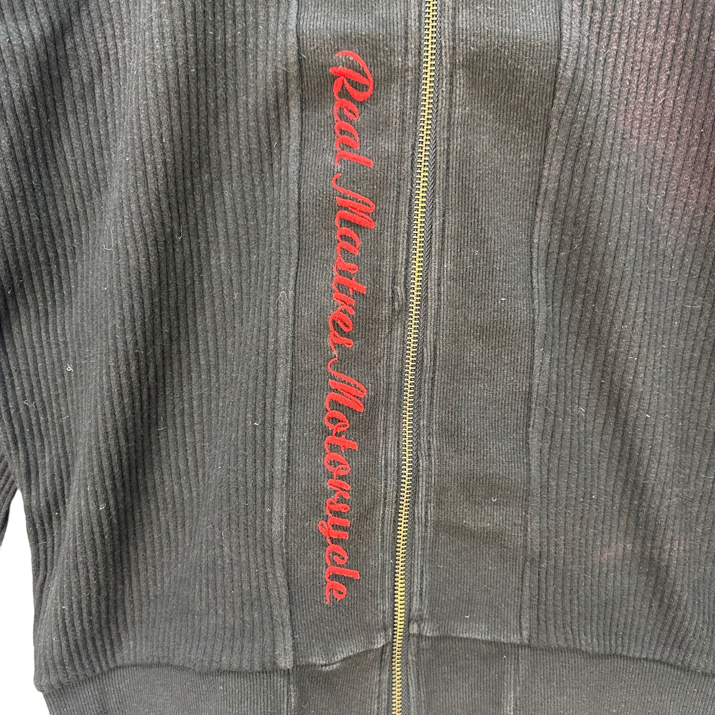 Japanese Brand REAL MASTER MOTORCYCLE BIG LOGO SWEATER JACKET #7933-191 Size US L / EU 52-54 / 3 - 11 Thumbnail