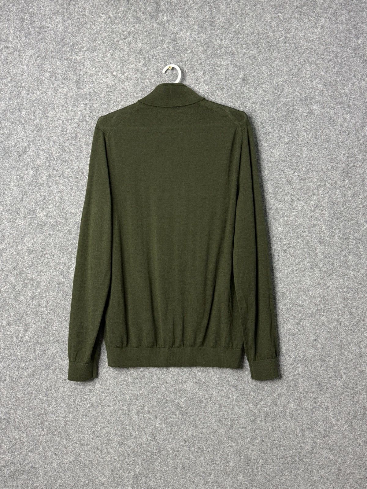 Reiss Reiss 1/3 Zip Mens Green wool jumper size L Size US L / EU 52-54 / 3 - 8 Thumbnail
