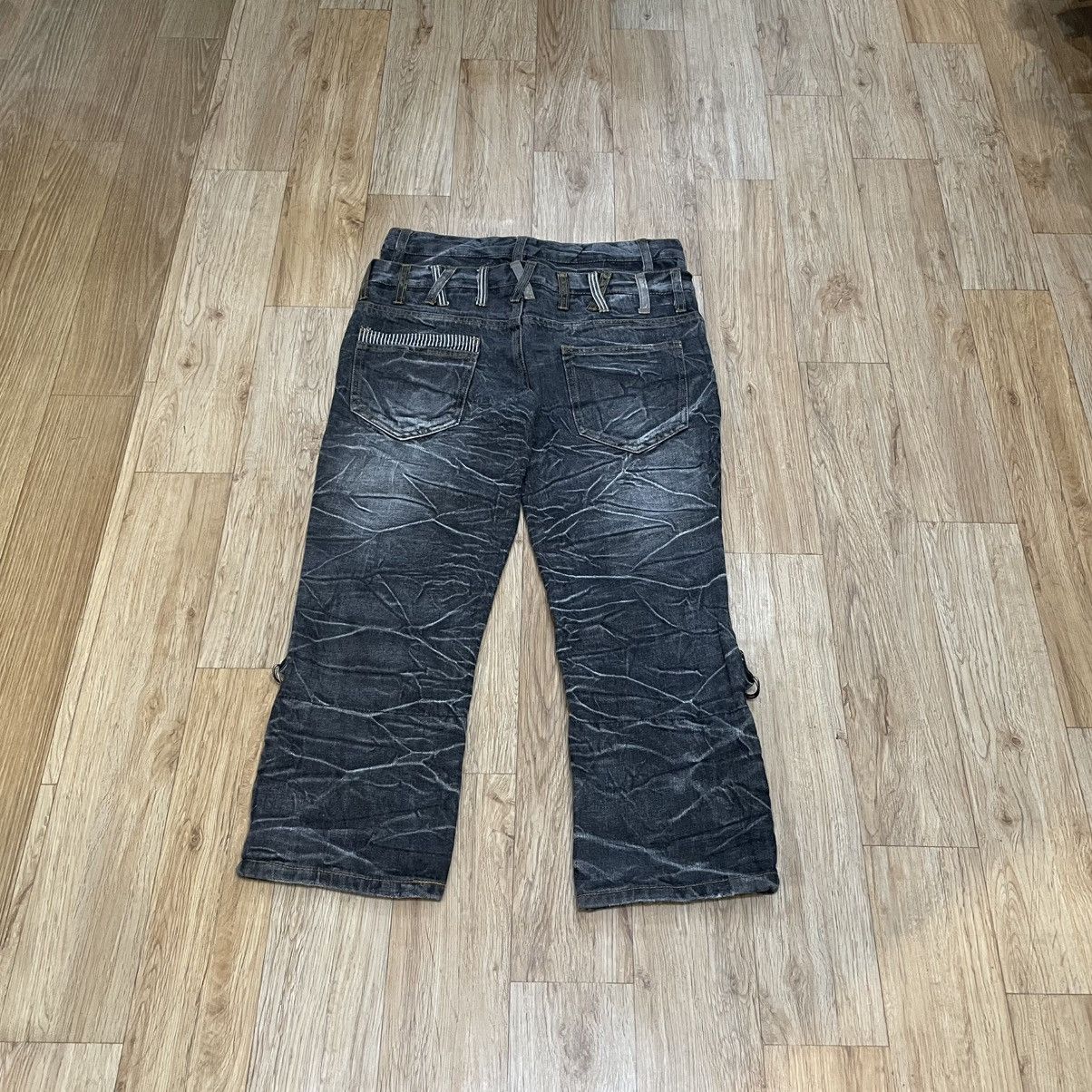 Japanese Brand Nylaus Double Waist Cropped Pants Y2K PPFM Style Size US 30 / EU 46 - 7 Thumbnail