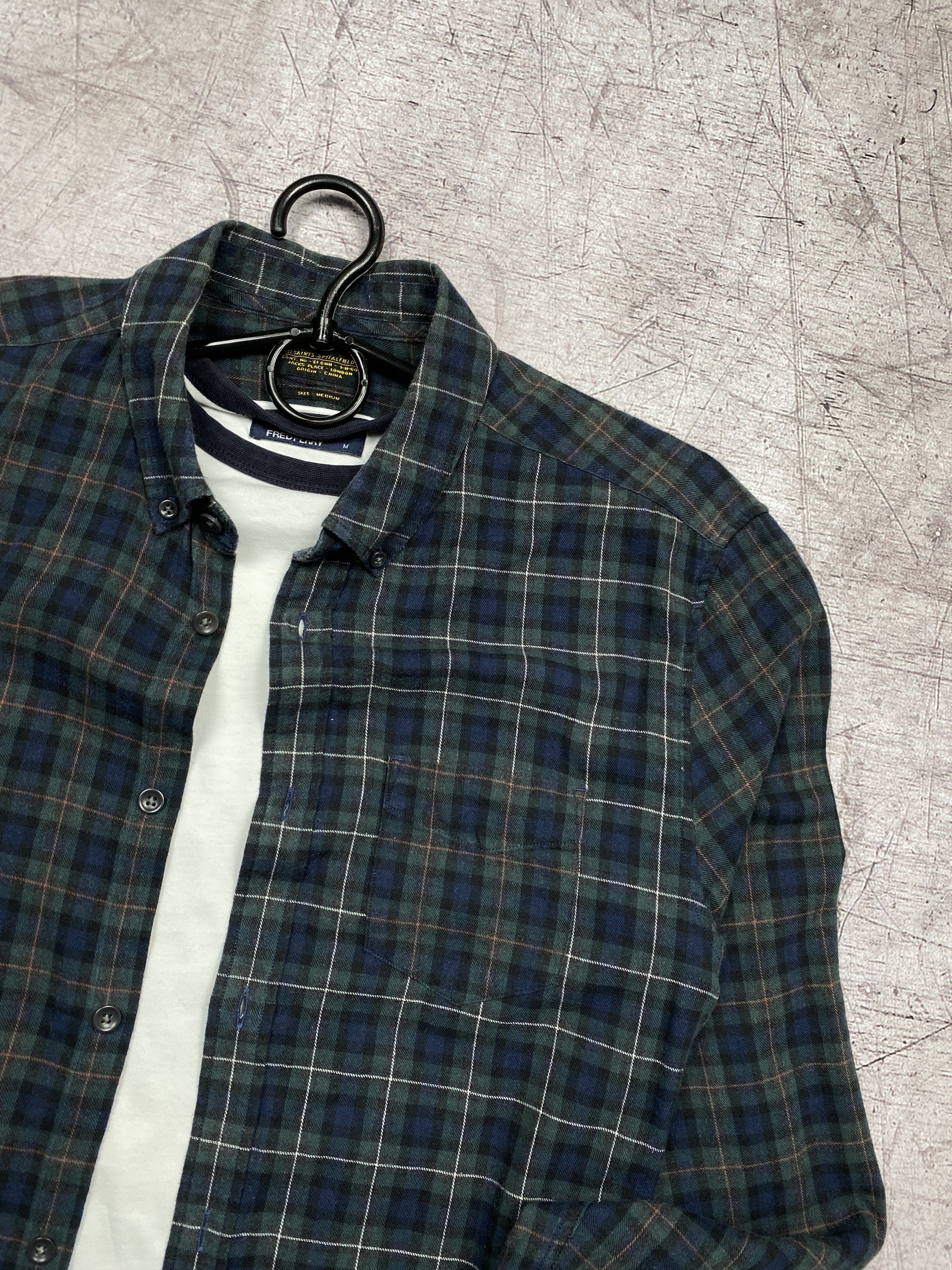Allsaints Allsaints Mens Flannel Plaid Darby Long Sleeve Shirt Size US M / EU 48-50 / 2 - 2 Thumbnail