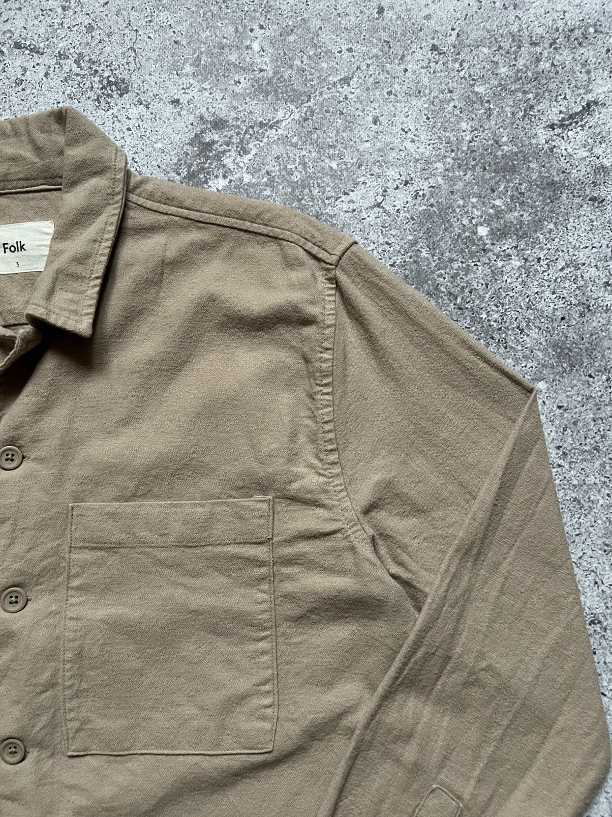 Folk Folk Cotton Shirt Button Up Beige Overshirt Size US M / EU 48-50 / 2 - 6 Thumbnail