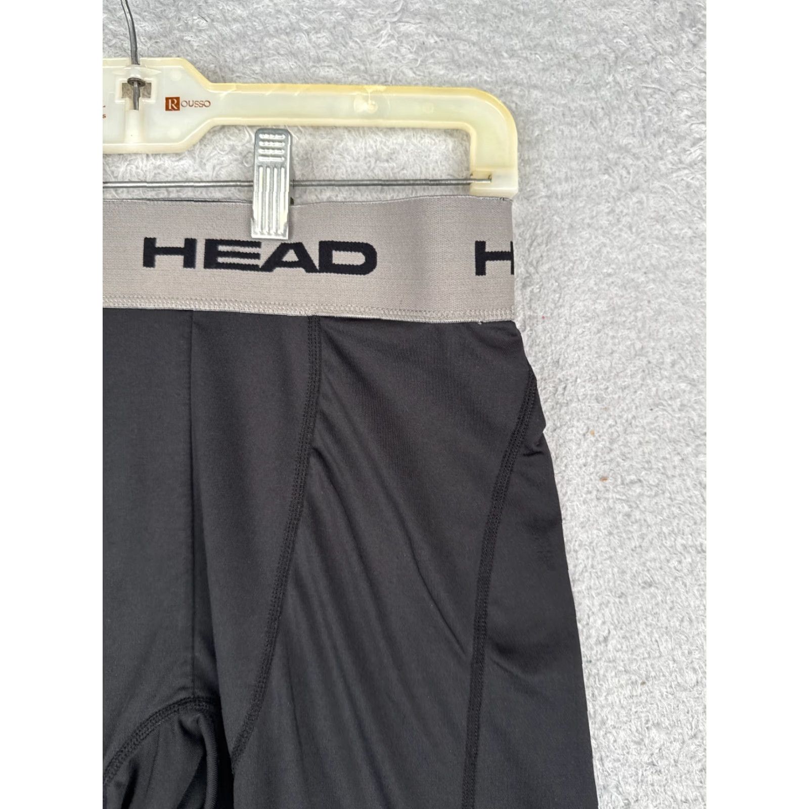 Vintage HEAD Men Shorts Small Black Spandex Polyester Athletic Compression Waistband Workout Sports Gym Size US 29 - 5 Thumbnail