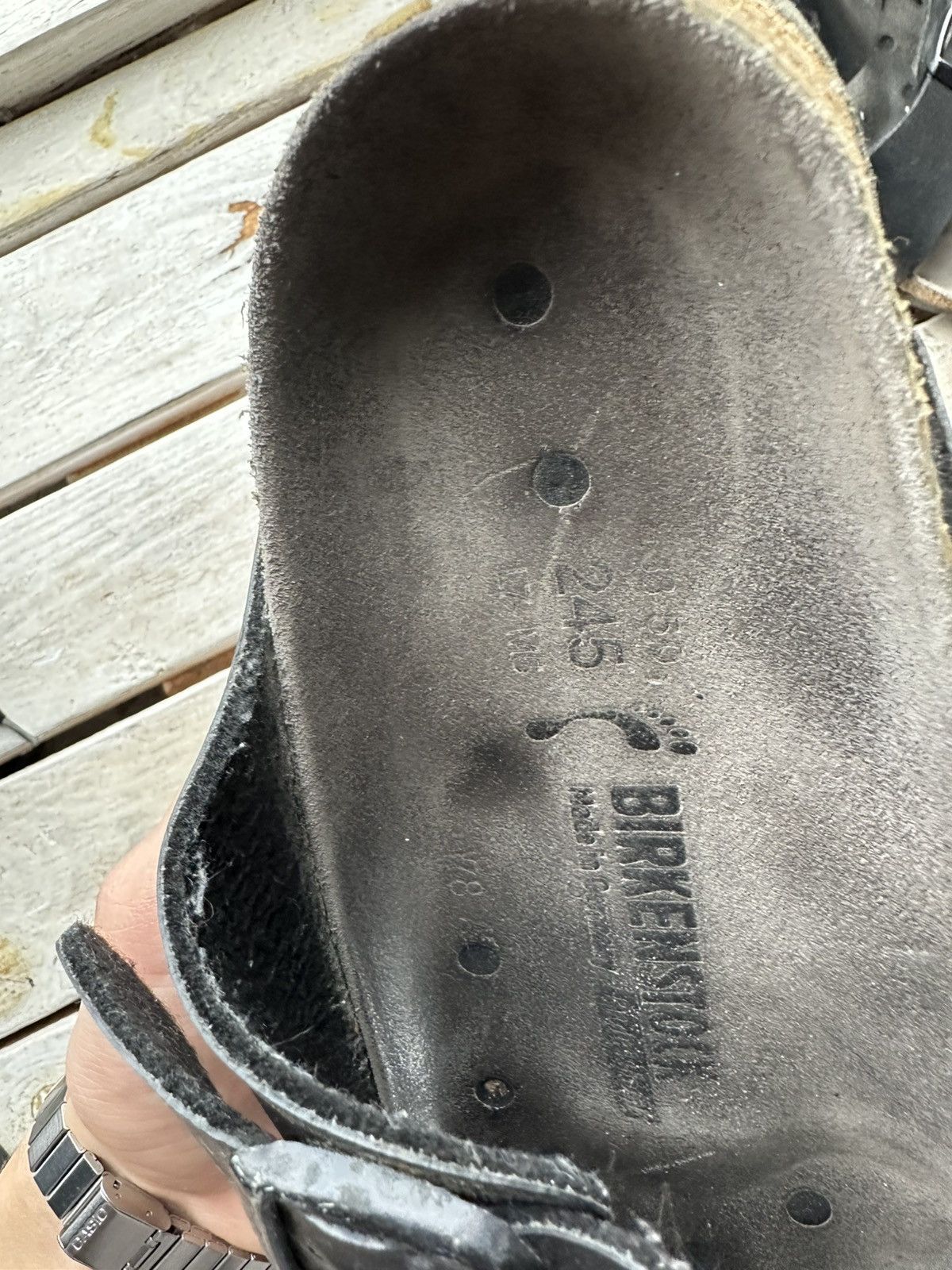 Birkenstock 🚨Vintage Birkenstock 38 black Luxe Sandals rare slides Size US 5.5 / EU 38 - 6 Thumbnail
