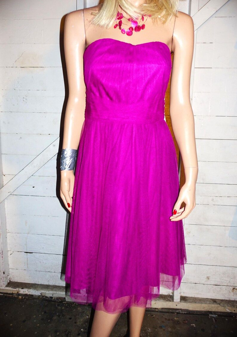 Lauren Ralph Lauren Lauren Ralph Lauren Evening Burgundy Strapless Dress L Size L / US 10 / IT 46 - 8 Thumbnail