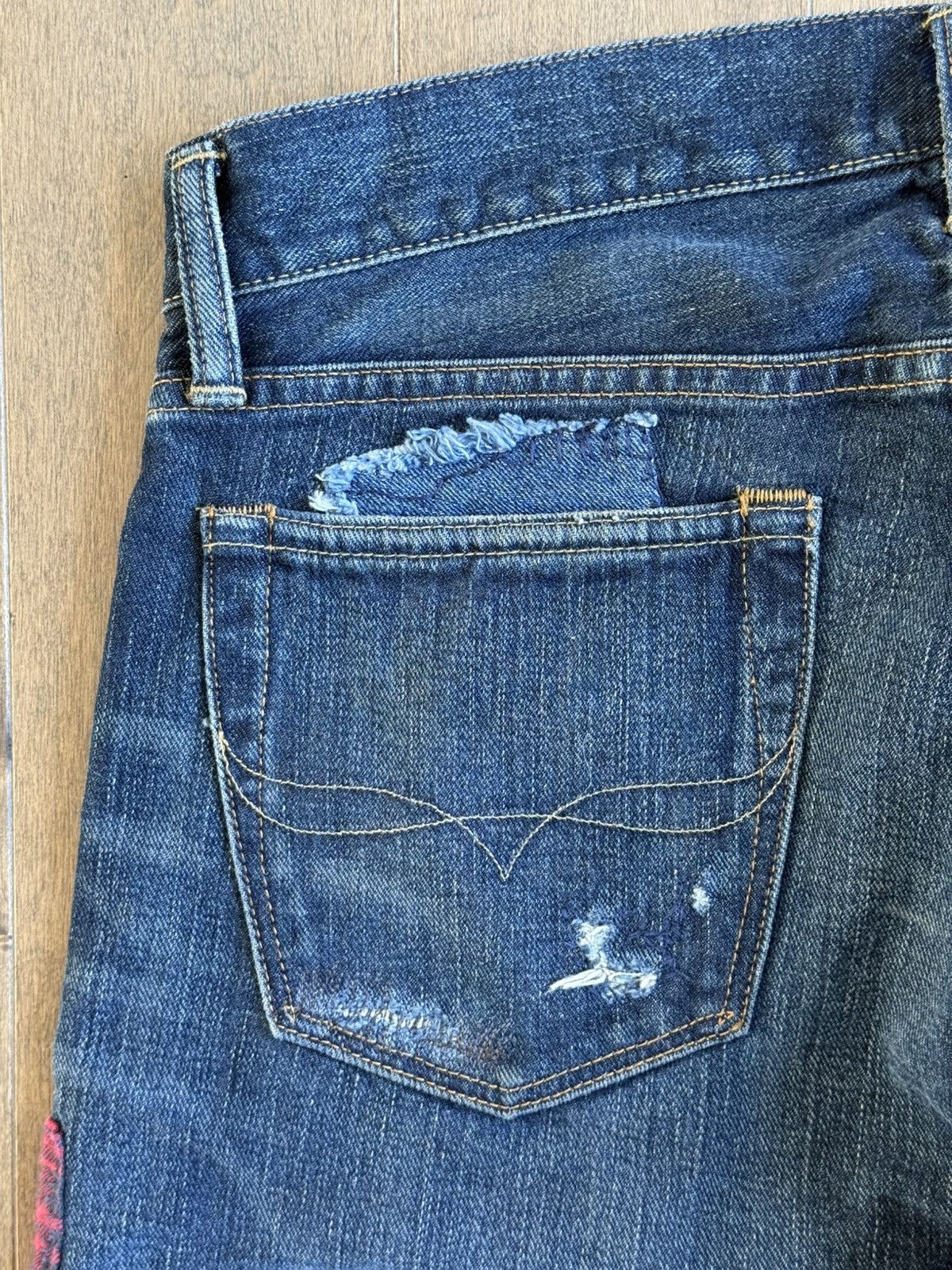 Polo Ralph Lauren × Ralph Lauren New Rare Polo Patchwork Distressed Straight Slim Jeans 30x30 Size US 30 / EU 46 - 6 Thumbnail