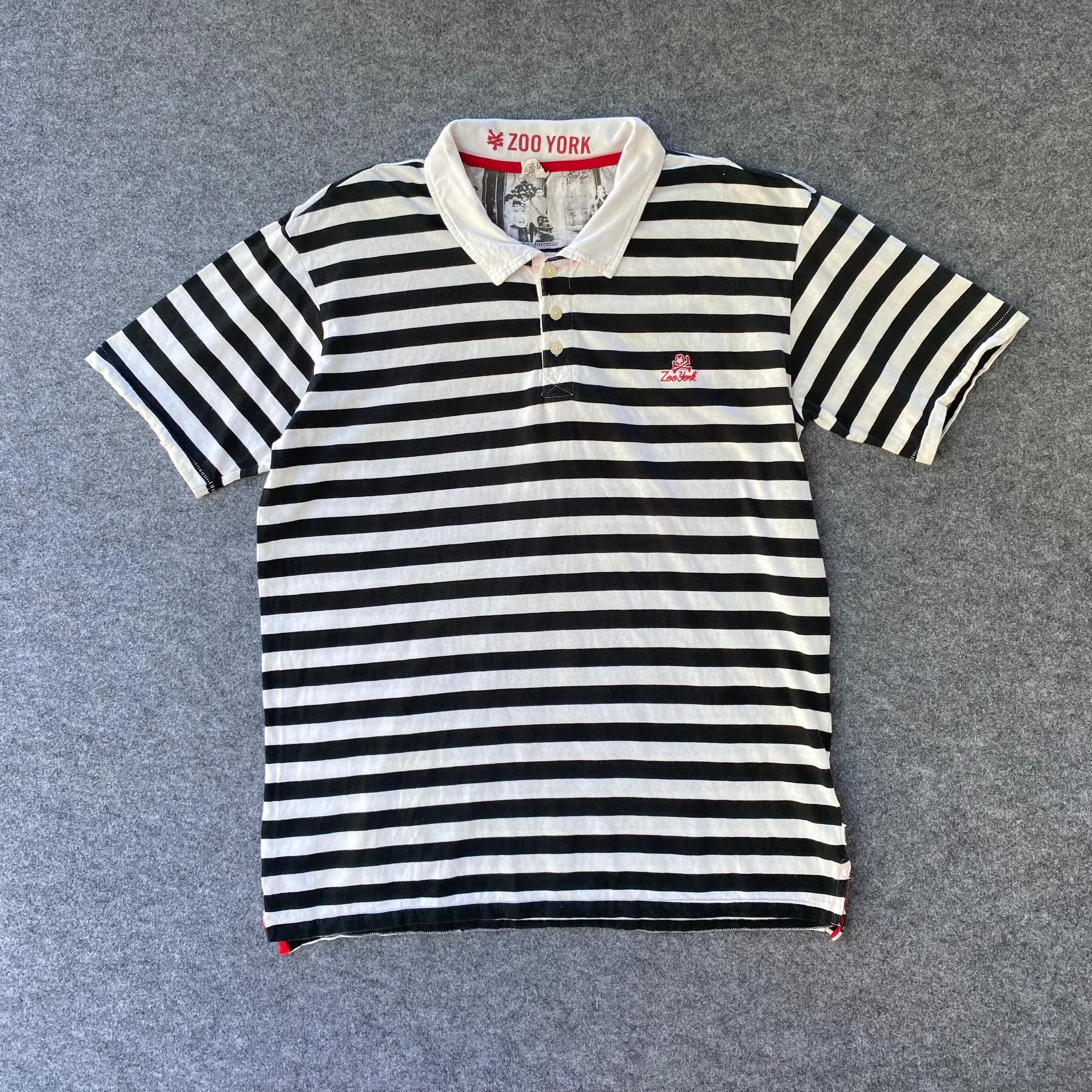 Zoo York Vintage Zoo York Stripe Polo Shirt Size US L / EU 52-54 / 3 - 1 Thumbnail