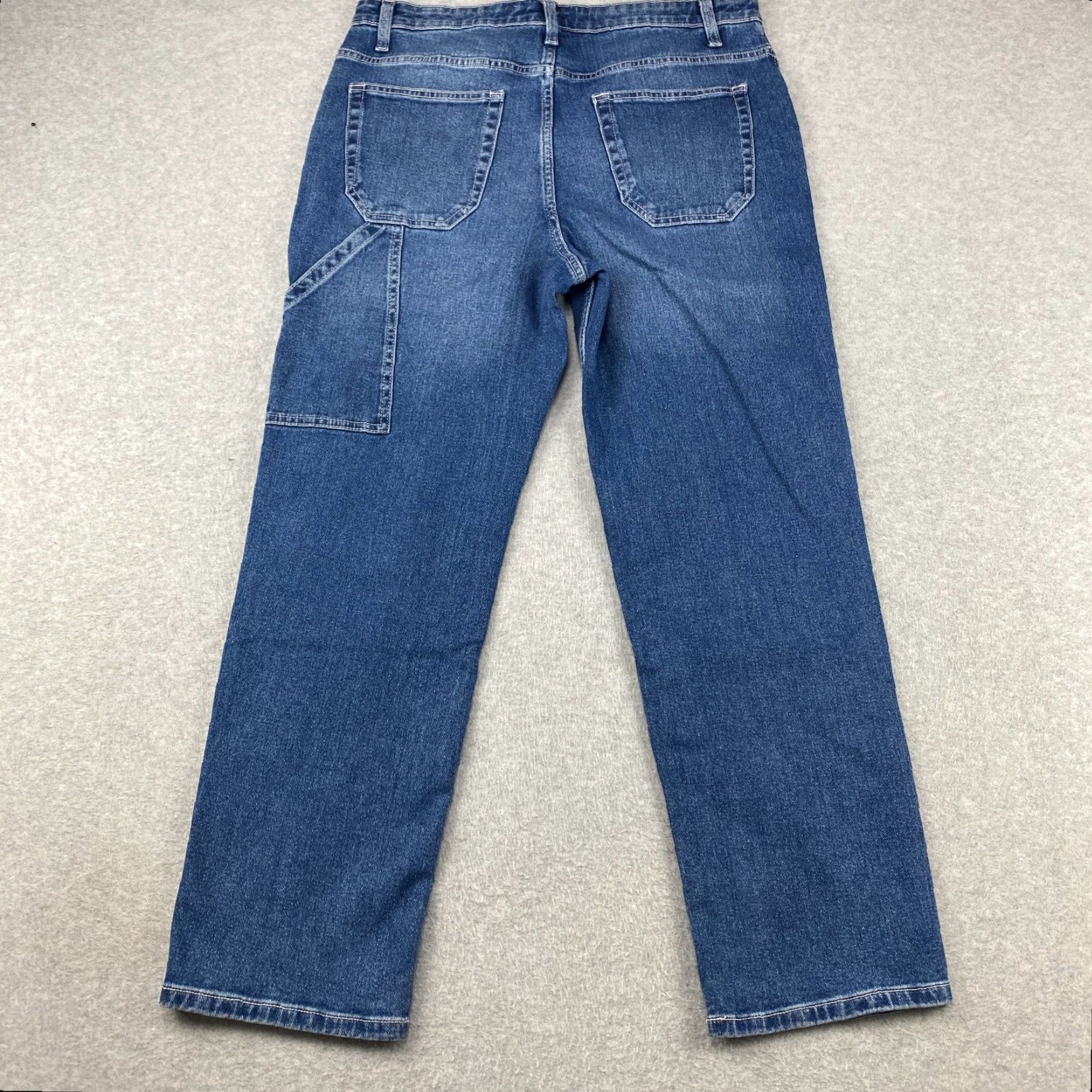 Essentials Amazon Jeans Mens 33X30 Blue Straight Leg Pockets Slimming Stretch Denim 5-Pocket Design Regular Blue Mens Jeans Size US 33 - 2 Thumbnail