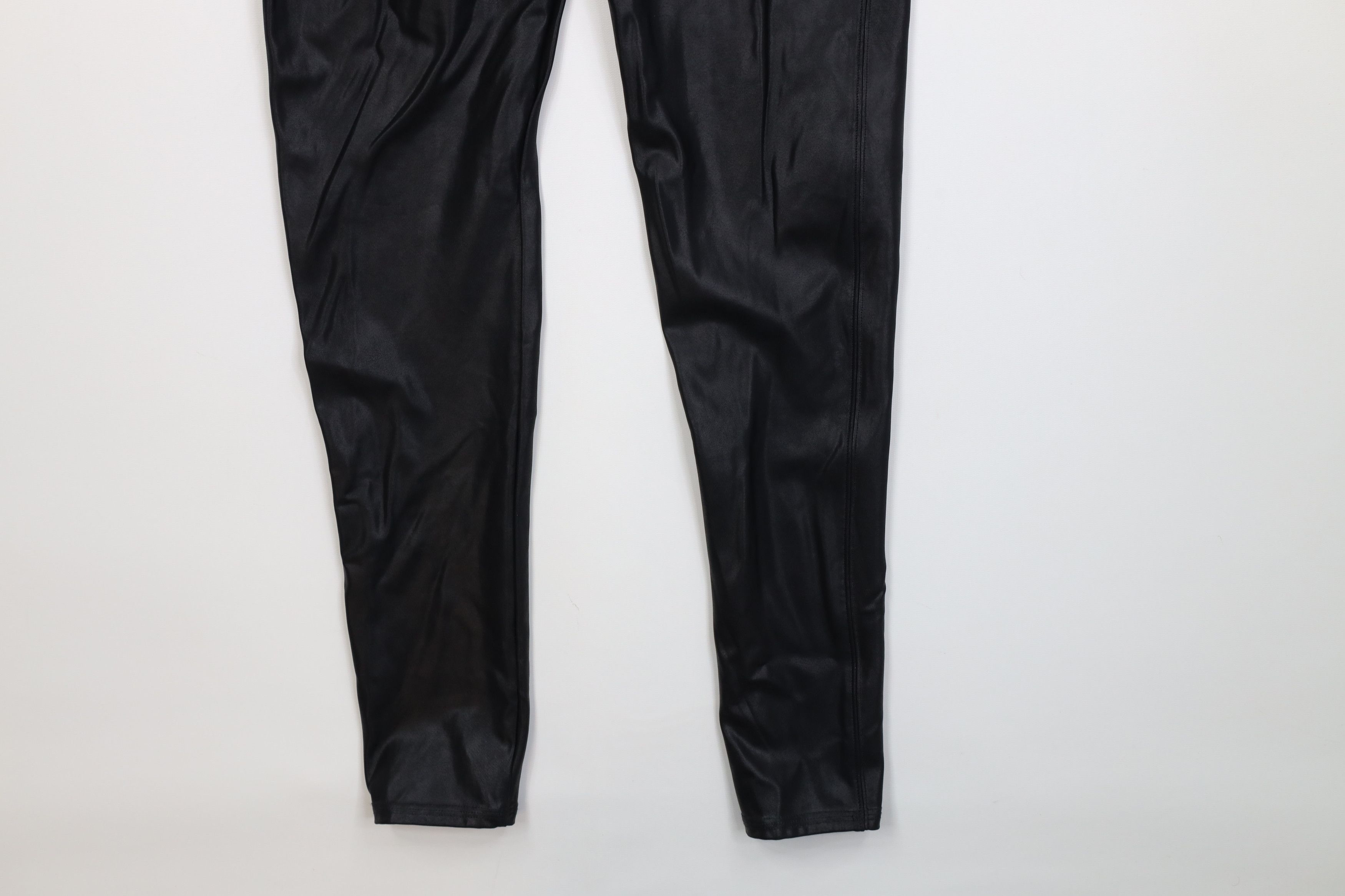 Spanx Spanx Faux Leather Spandex Leggings Pants Black Shapewear Size 29" - 10 Thumbnail