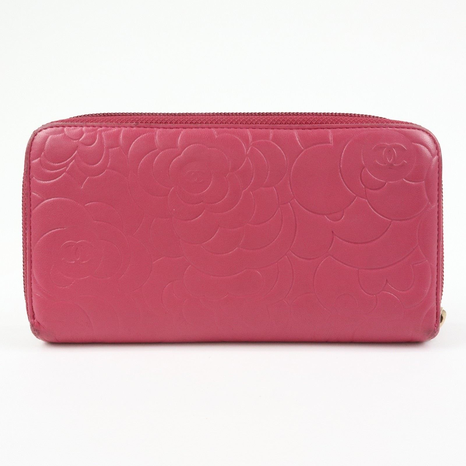 Chanel Chanel Camellia Round Zippy Wallet Lambskin Pink Size ONE SIZE - 2 Thumbnail