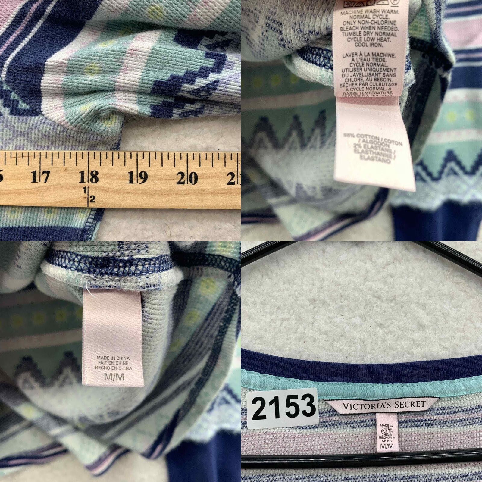 Victoria's Secret Victoria's Secret Sweater Shirt Womens M Lightweight Fairisle Scoopneck Size M / US 6-8 / IT 42-44 - 8 Thumbnail