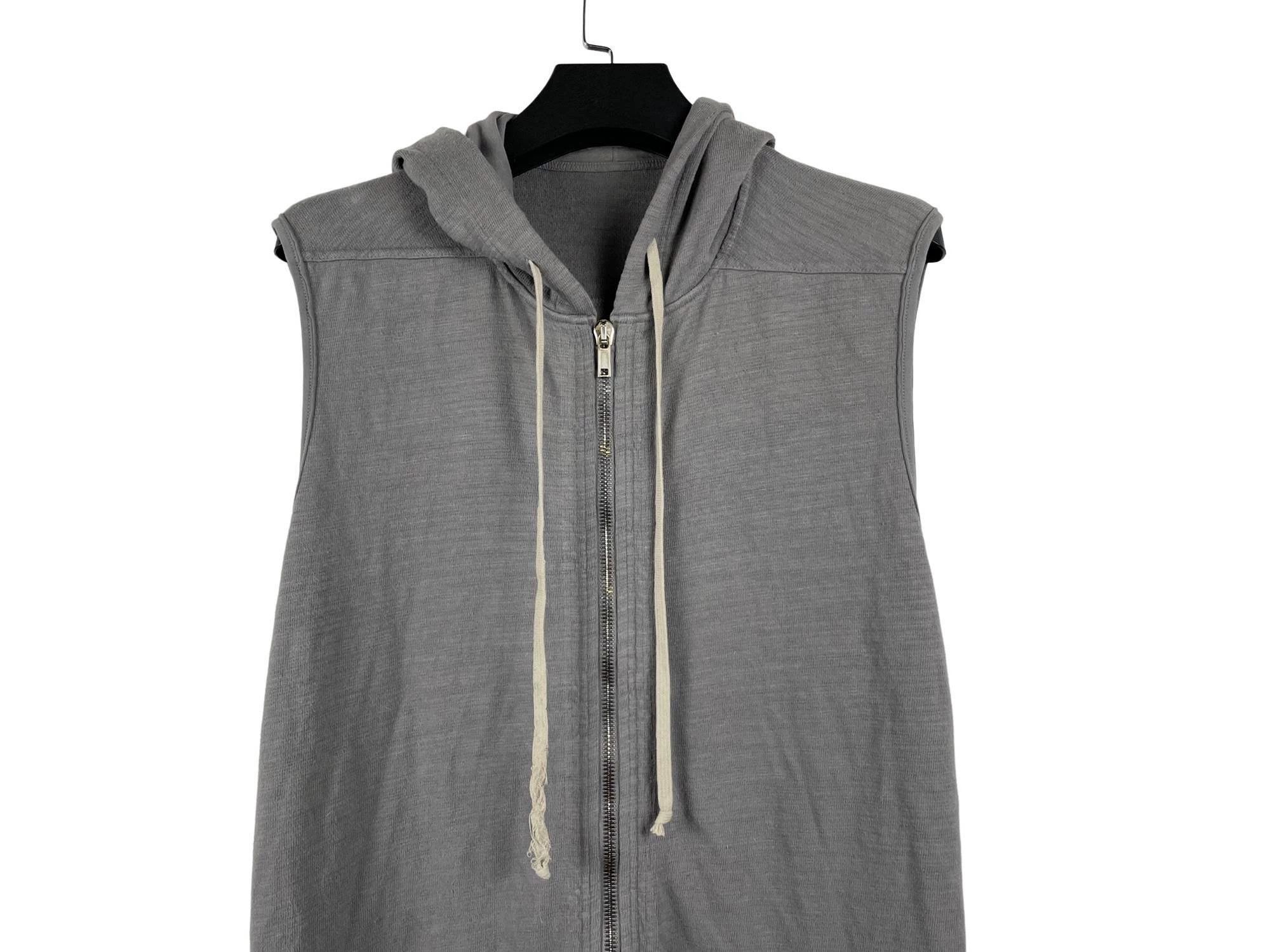 Rick Owens Rick Owens DRKSHDW Gray Sleeveless Zipper Hoodie Size US L / EU 52-54 / 3 - 4 Thumbnail