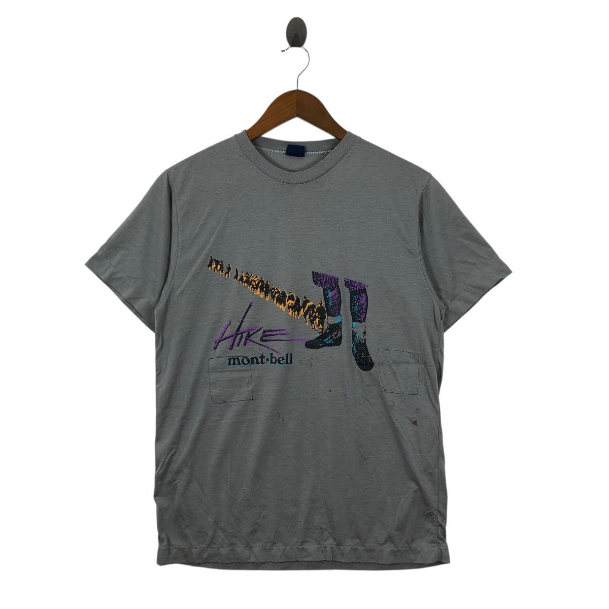 Montbell Vintage 90s MONT-BELL T-Shirt Hike Distressed Size US M / EU 48-50 / 2 - 1 Thumbnail
