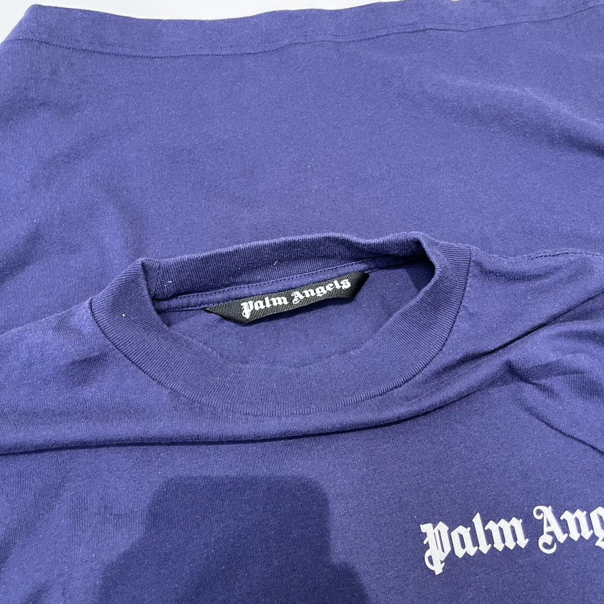 Palm Angels Palm Angels Logo Tee Navy Blue Size US L / EU 52-54 / 3 - 4 Thumbnail