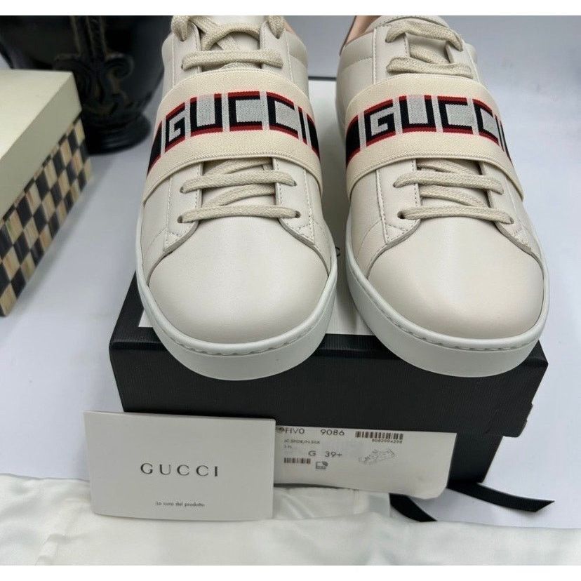 Gucci Women's Gucci ace leather sneakers size 39.5 made in Italy Size US 9.5 / IT 39.5 - 5 Thumbnail