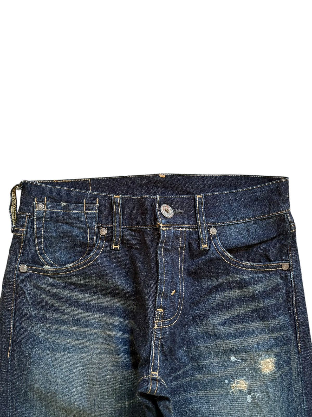 Levi's Vintage 90s Levis 502 Rusty Wash Painted Distressed Jeans Size 28" / US 6 / IT 42 - 4 Thumbnail