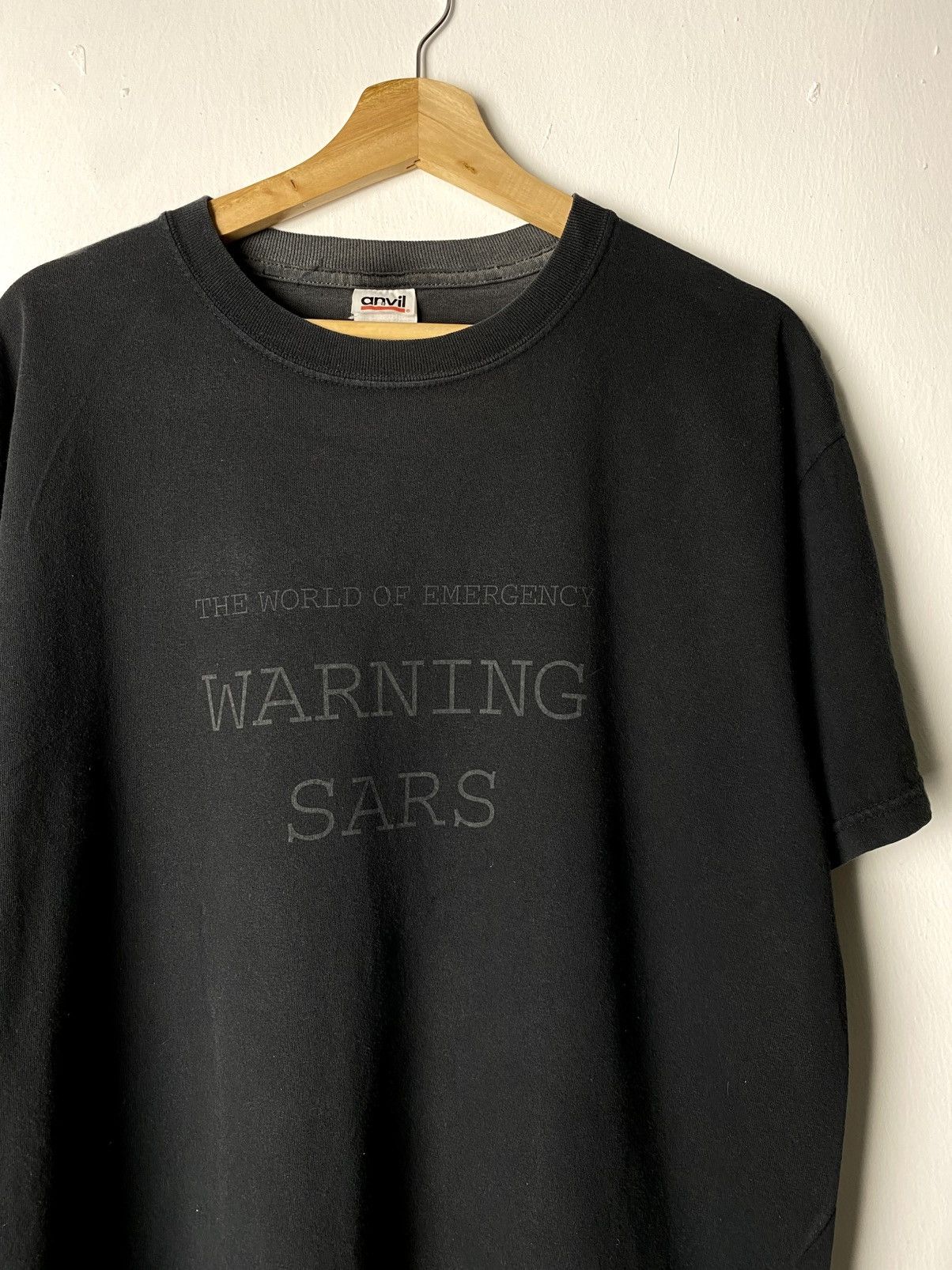 Anvil Vintage Warning Sars World Emergency Size US L / EU 52-54 / 3 - 2 Thumbnail