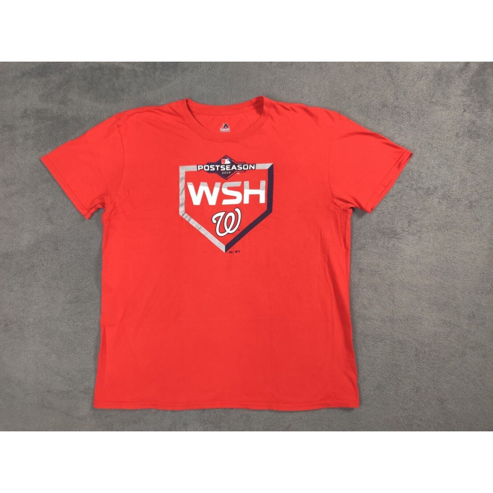 Majestic Washington Nationals Shirt Adult Mens XL 2019 Post Season Size US XL / EU 56 / 4 - 1 Thumbnail