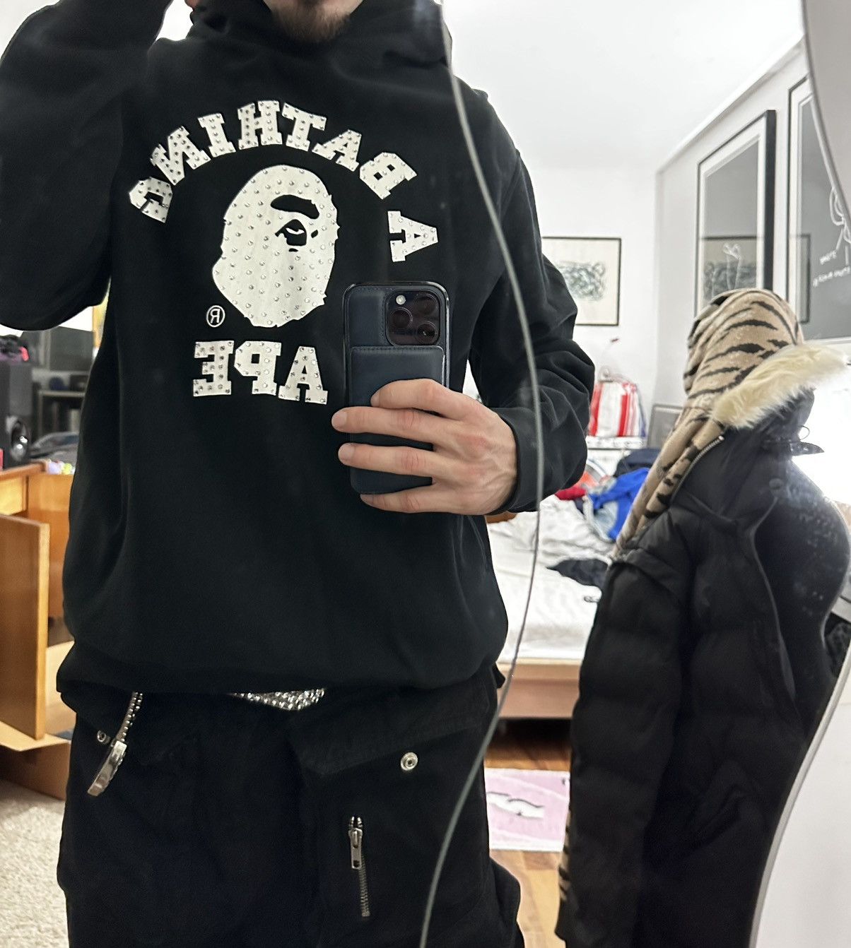 Bape × Swarovski Bape x Swarowski logo hoodie Size US M / EU 48-50 / 2 - 5 Thumbnail