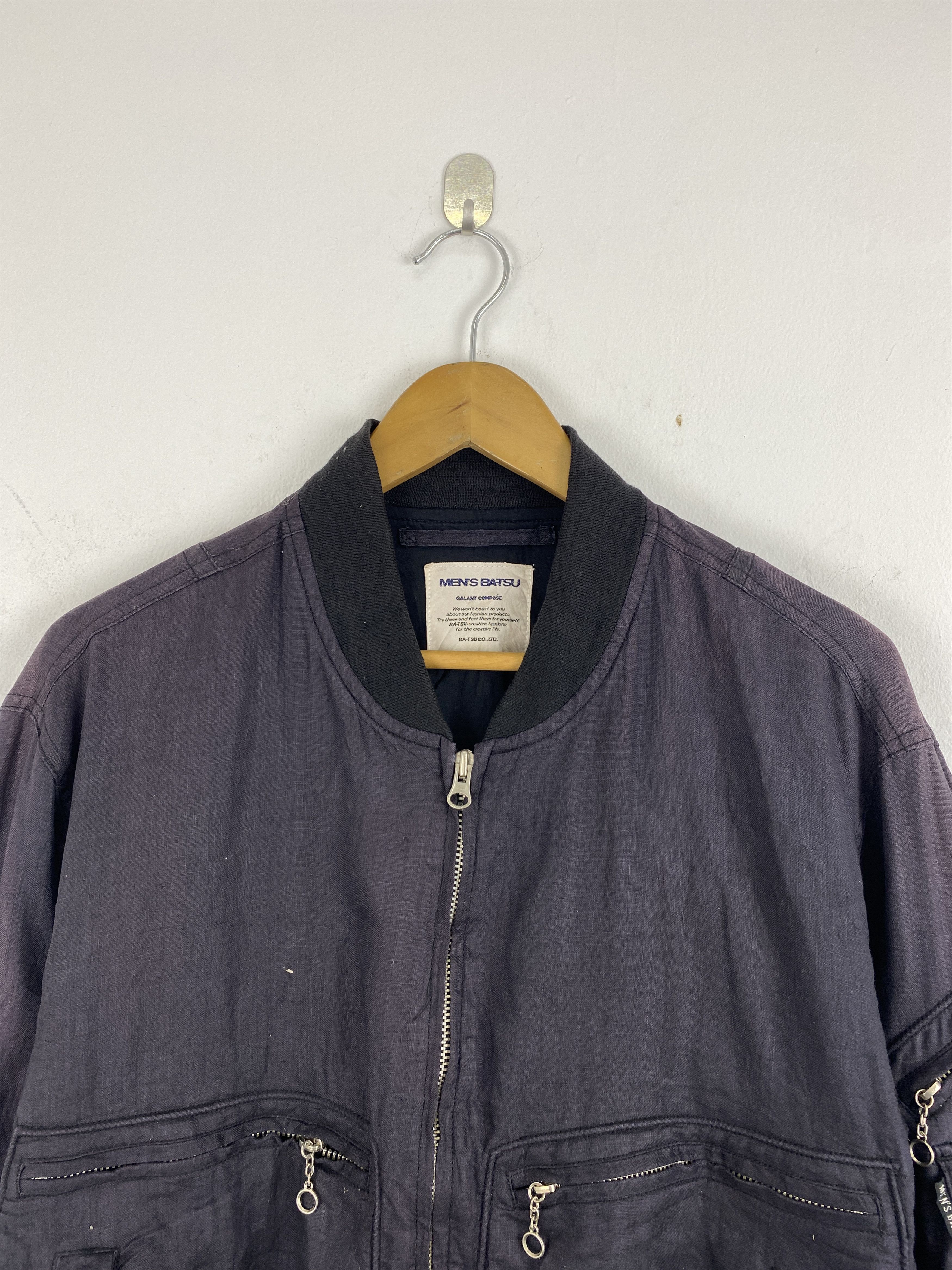 Japanese Brand Vintage Men’s Ba-Tsu Bomber Jacket J2005 Size US M / EU 48-50 / 2 - 2 Thumbnail