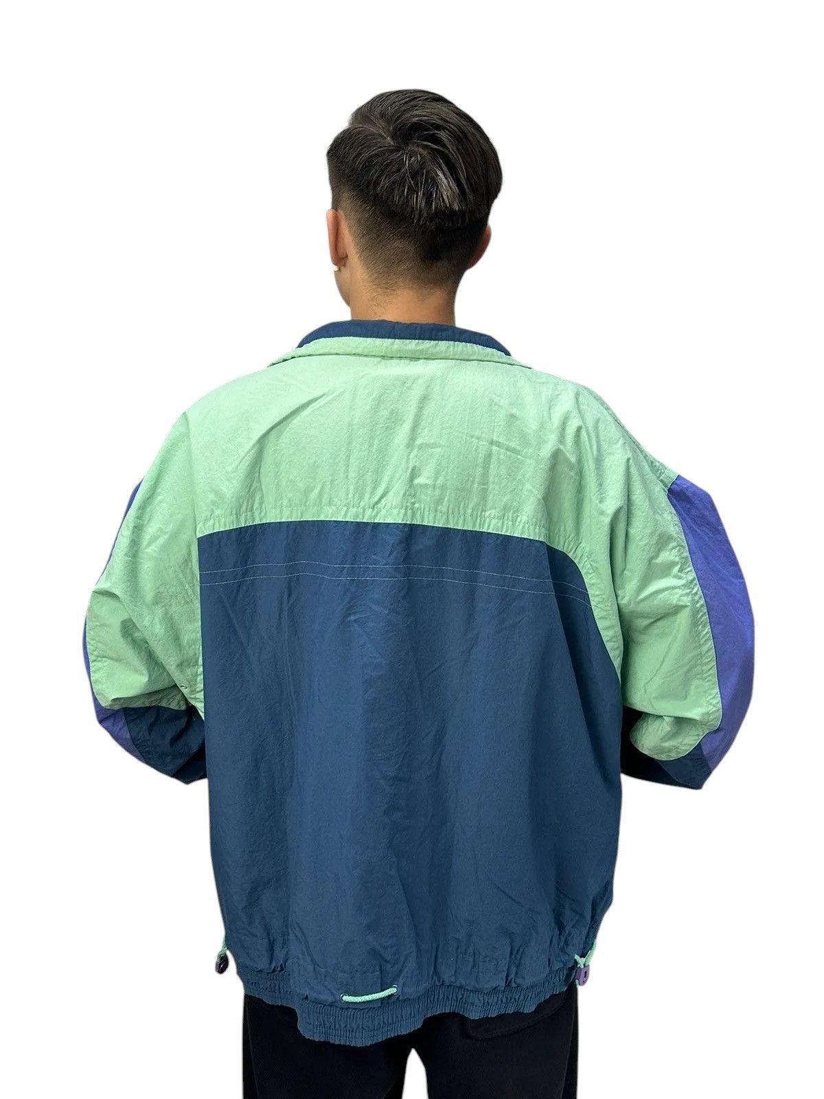 Vintage Nike blue 90s nylon baggy light jacket vintage y2k style Size US XL / EU 56 / 4 - 15 Thumbnail