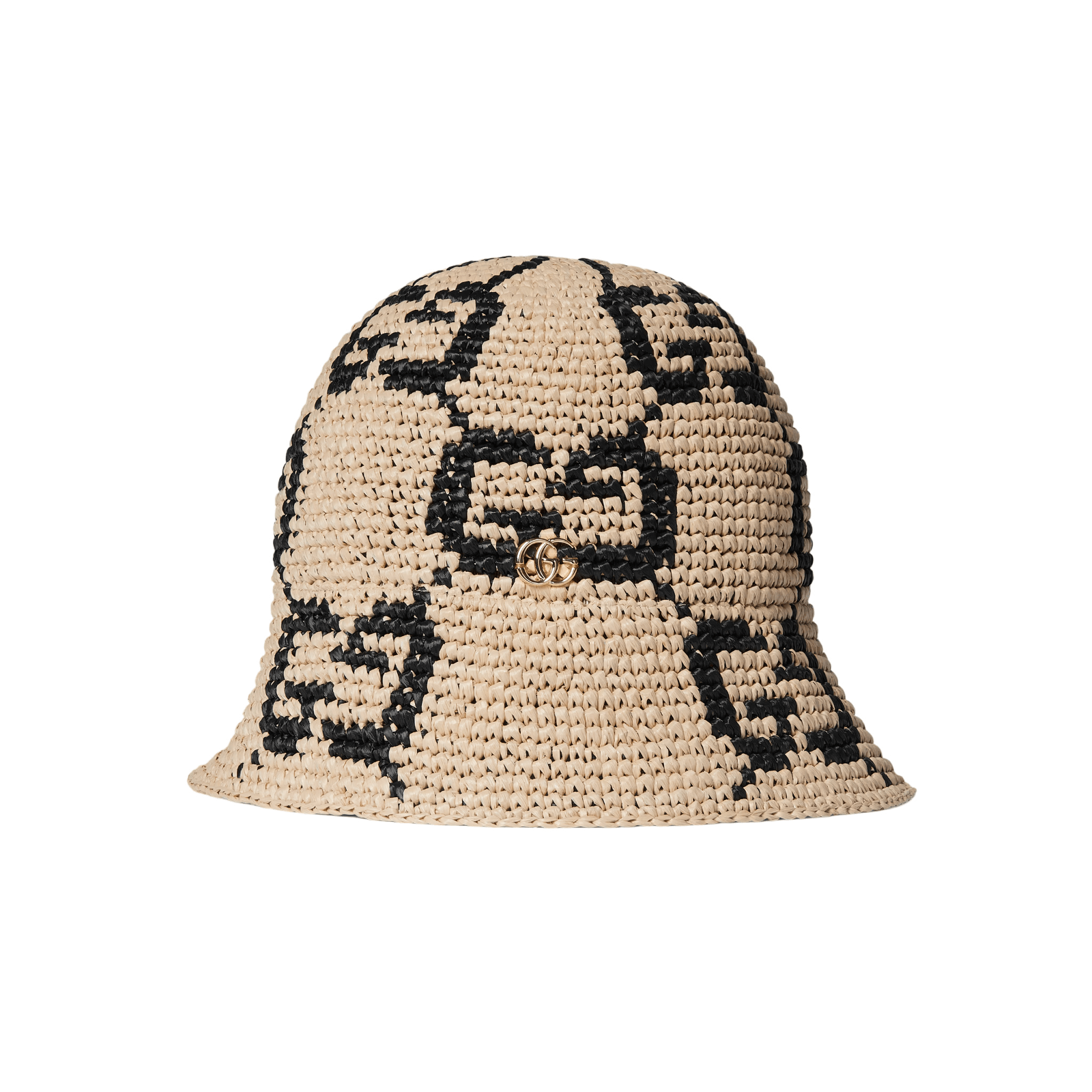 Gucci GUCCI GG Natural/Black Straw Bucket Hat Authentic Size ONE SIZE - 2 Thumbnail