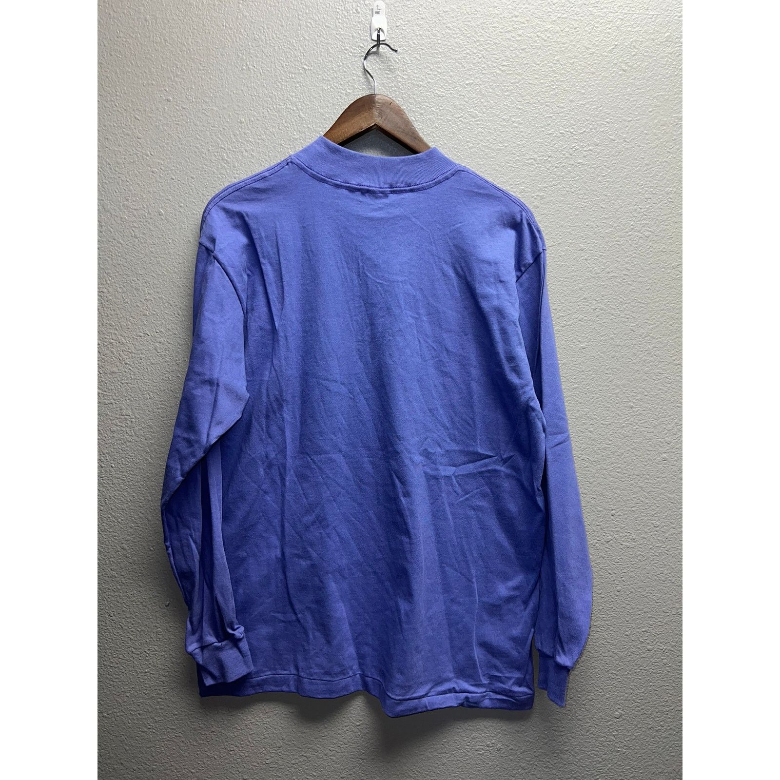 Vintage Vintage Purple Blank Long Sleeve Shirt USA Made 90s Tee VTG Size US L / EU 52-54 / 3 - 7 Thumbnail