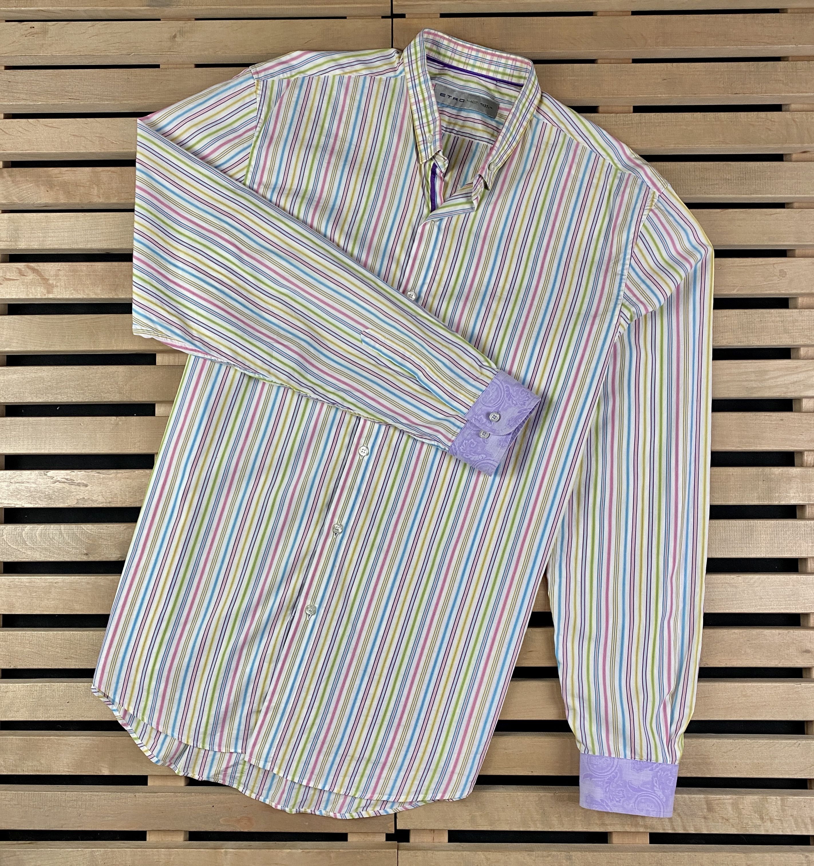 Etro Mens Long Sleeve Shirts Etro Size 42 Cotton Size US L / EU 52-54 / 3 - 1 Thumbnail