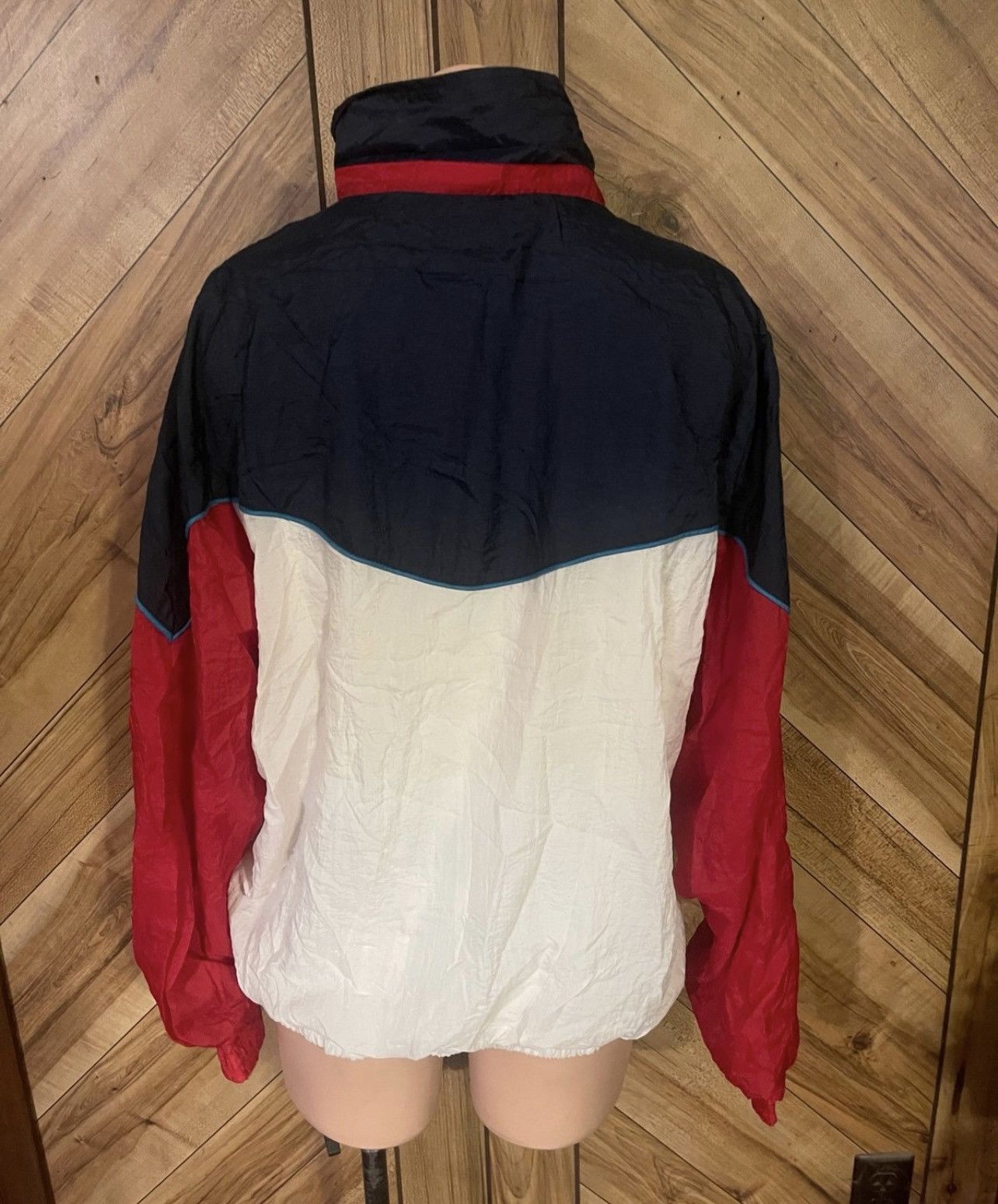 Wilson Wilson Men’s Large Vtg 90’s Navy Blue Red White Wind Jacket Size US L / EU 52-54 / 3 - 6 Thumbnail