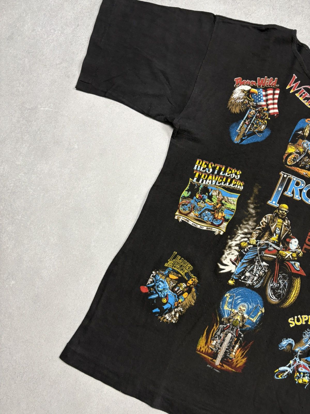 Vintage Vintage 90s Zip It Wild & Free Motorcycle 3D Horse Biker Tee Size US M / EU 48-50 / 2 - 3 Thumbnail