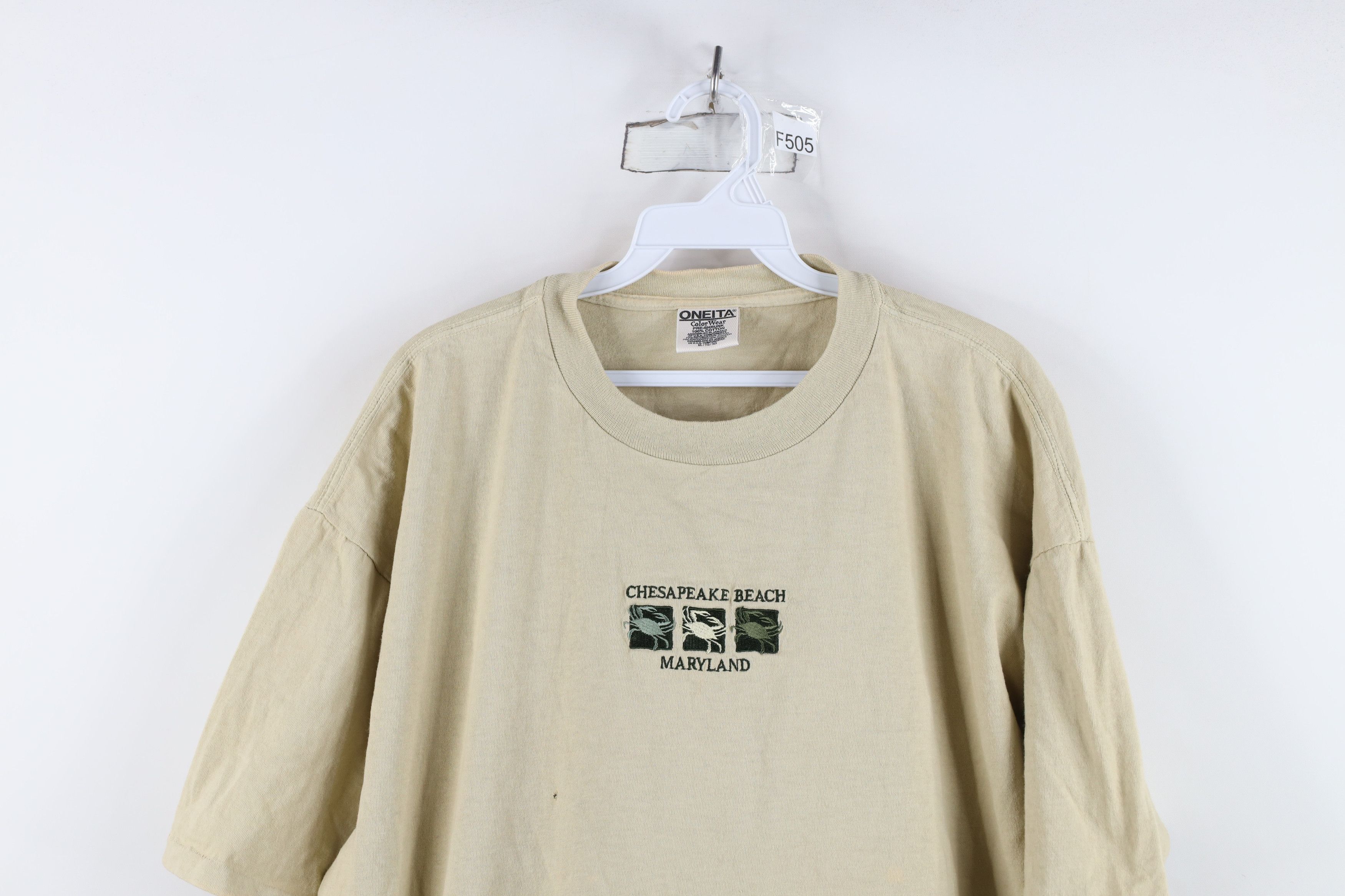 Vintage Vintage 90s Streetwear Chesapeake Maryland Crab T-Shirt Size US XL / EU 56 / 4 - 2 Thumbnail