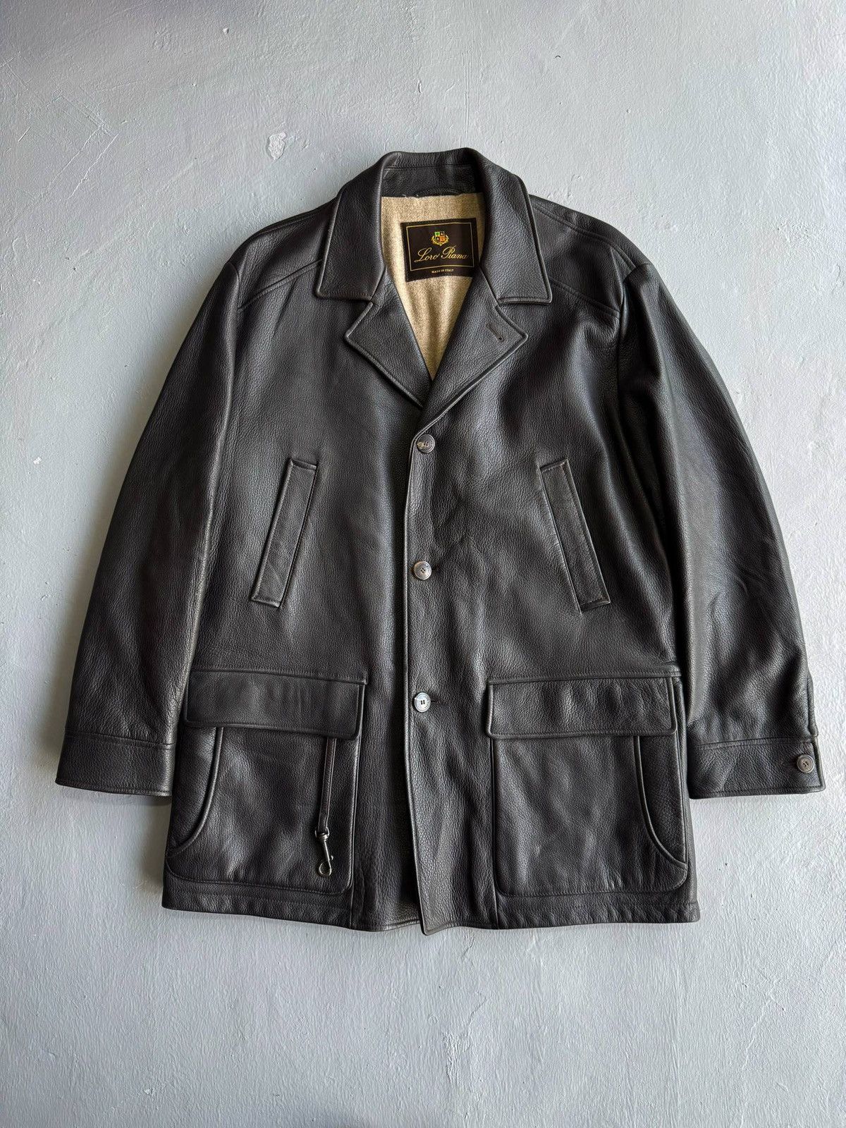 Loro Piana Loro Piana Leather Cashmere Coat Size US XXL / EU 58 / 5 - 1 Thumbnail