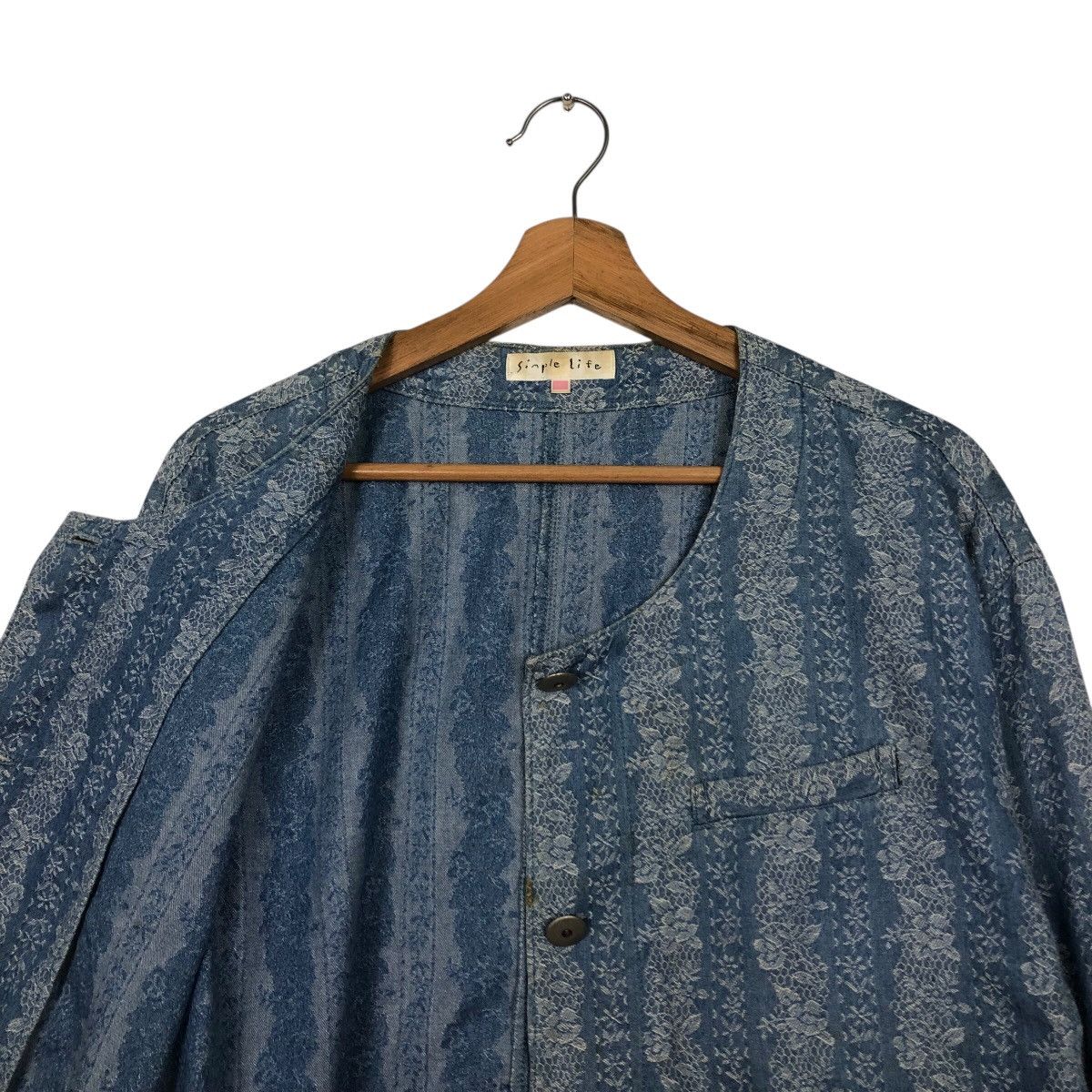 Vintage 📌Rich Blue Vintage Cropped Jacket Simple Life Issey Miyake Size M / US 6-8 / IT 42-44 - 13 Thumbnail