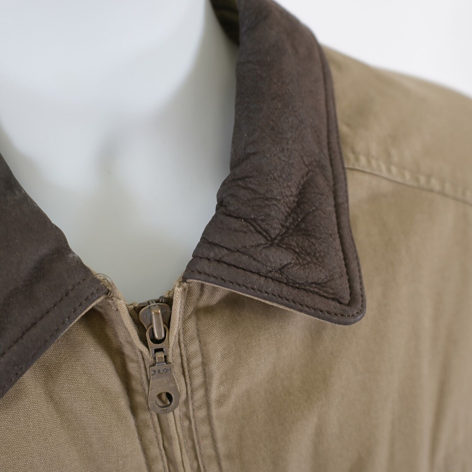 St. Johns Bay St John's Bay Medium Brown Faux Leather Collar Zip Jacket Fl Size US M / EU 48-50 / 2 - 2 Thumbnail