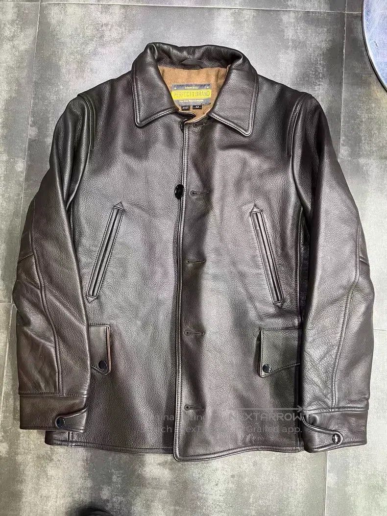 Other Heavy cowhide dispatcher leather jacket Size US M / EU 48-50 / 2 - 1 Thumbnail