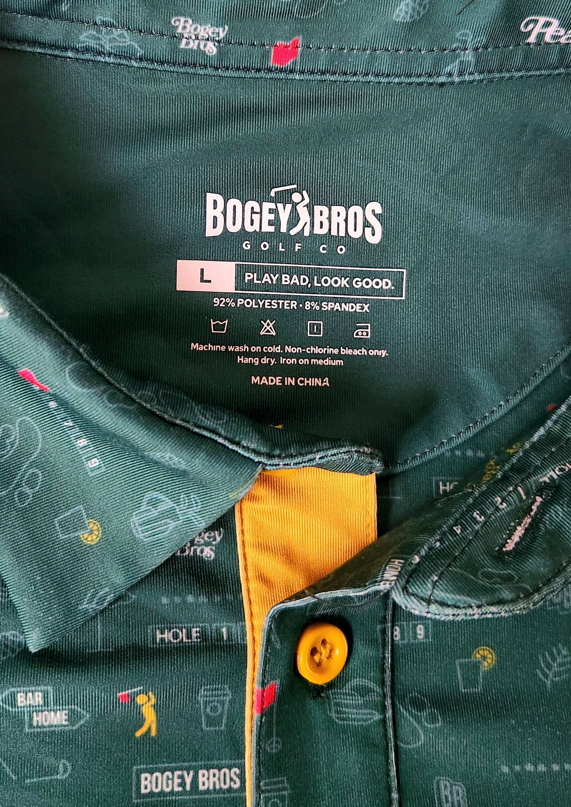 Bogey Boys Bogey Bros Golf Polo Men's SZ Large AOP All Over Print Size US L / EU 52-54 / 3 - 7 Thumbnail