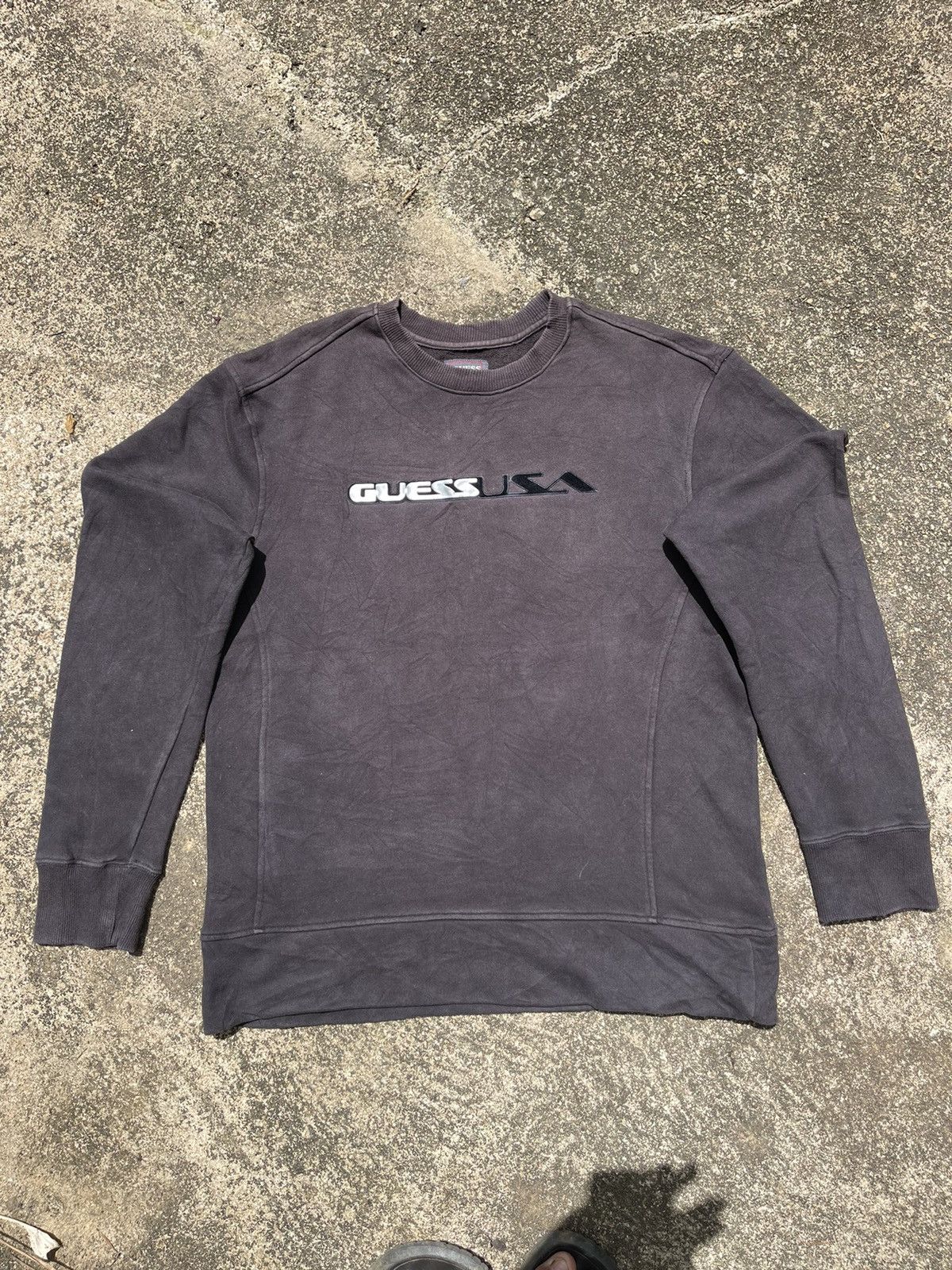 Guess Guess USA Vintage Sweatshirt Faded Black Made in Taiwan Size US M / EU 48-50 / 2 - 1 Thumbnail