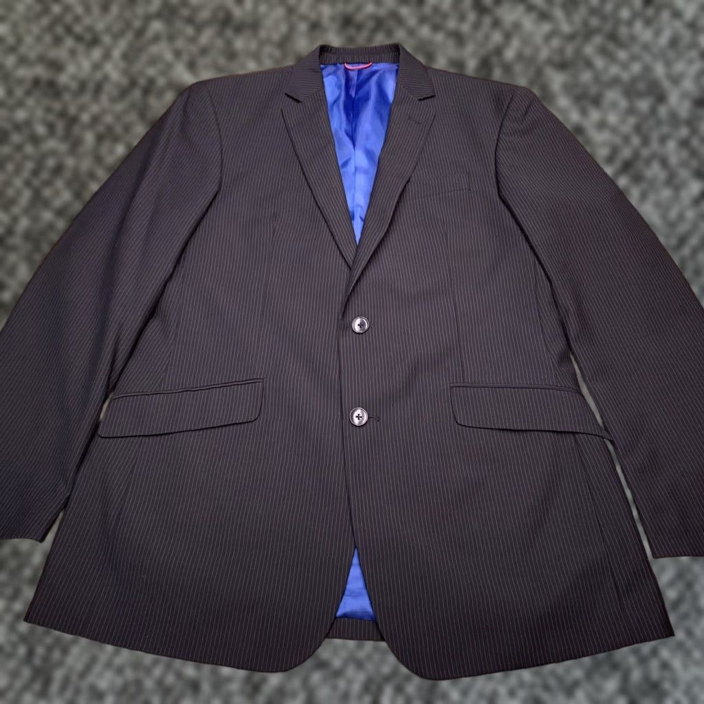 Billy London Billy London Sport Coat Mens 40L Black Notch Lapel Two-Button Single-Breasted Blazer Coat Jacket Size 40R - 1 Thumbnail