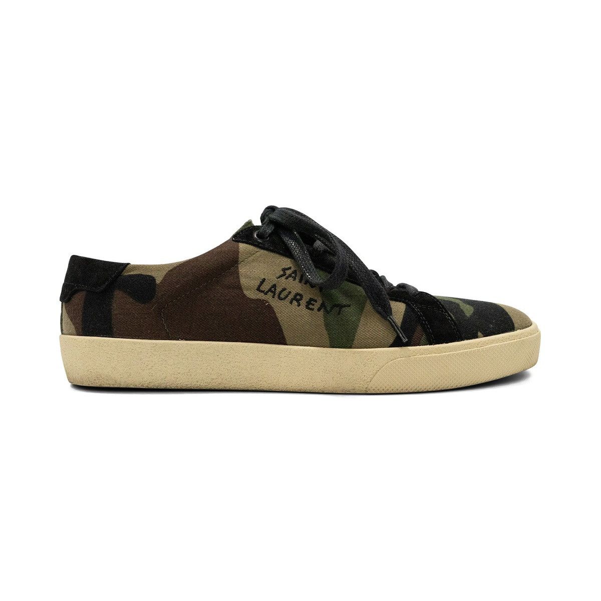 Saint Laurent Paris Saint Laurent 'SL06 Camo' Low-Top Sneakers Size US 5.5 / IT 35.5 - 1 Thumbnail