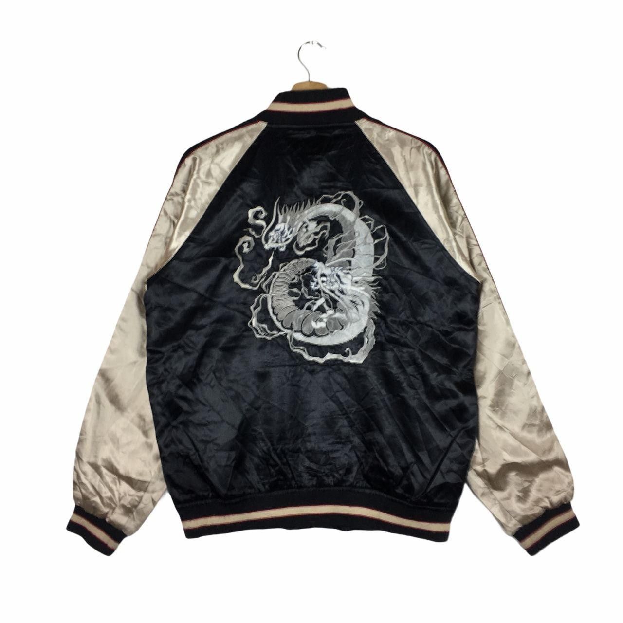 Vintage Vintage SUKAJAN White Dragon Ryu Embroidery Japan Souvenir Size L / US 10 / IT 46 - 1 Thumbnail