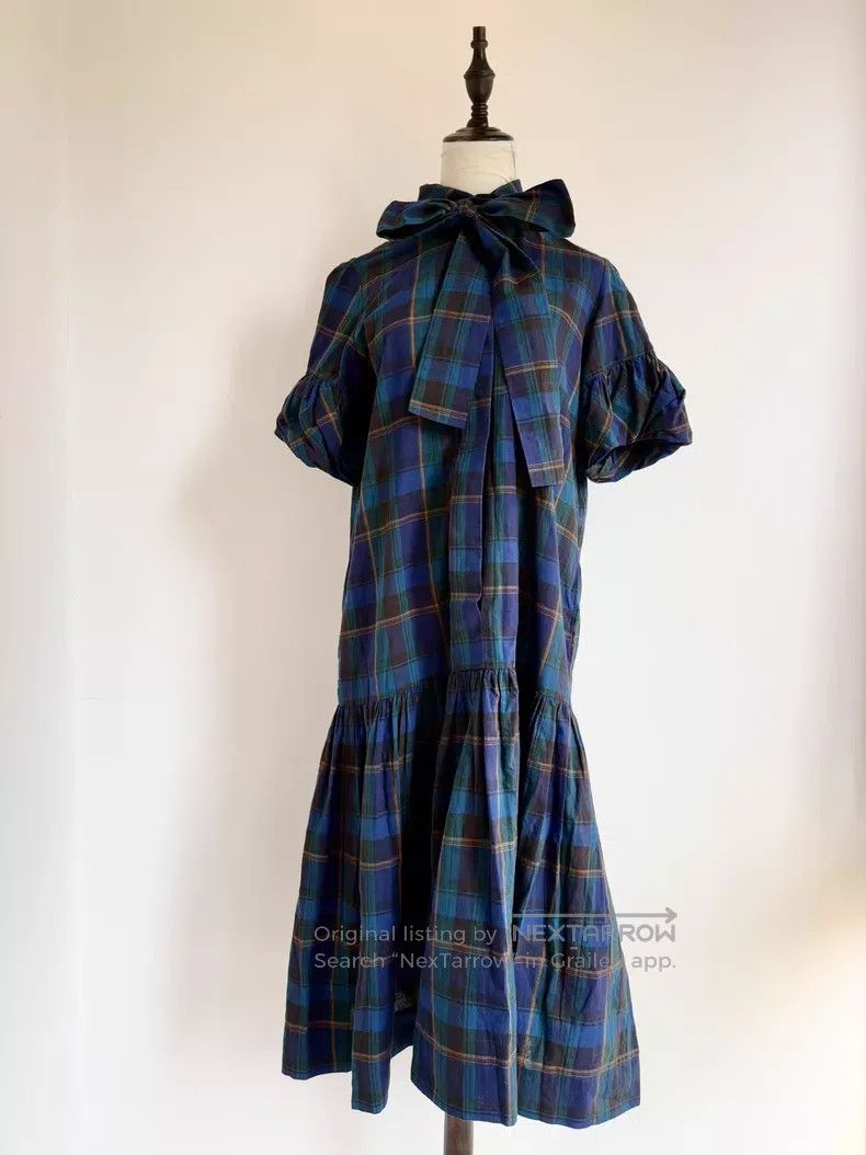Vivienne Westwood Vivienne Westwood Blue and green plaid bow blouse dress Size M / US 6-8 / IT 42-44 - 1 Thumbnail