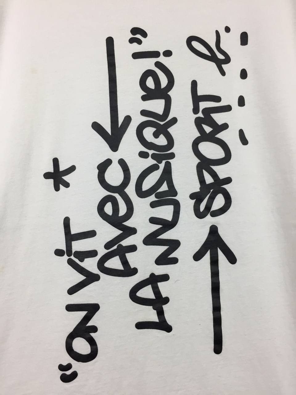 agnes b. SPORT b. Paris by Agnes b. We Live With Music Quote Tee Size US M / EU 48-50 / 2 - 4 Thumbnail